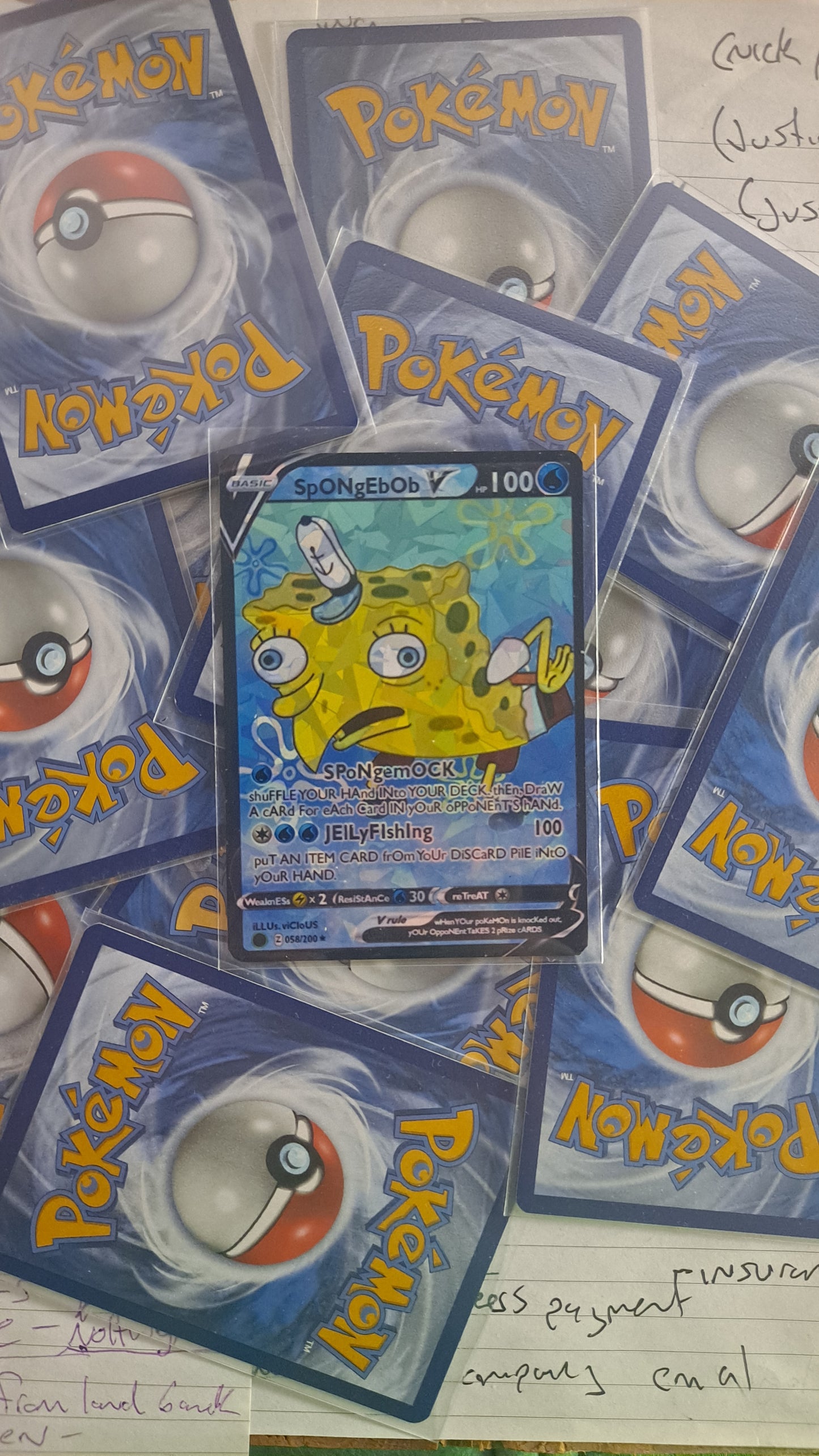 SpongeBob SquarePants Pokemon Card