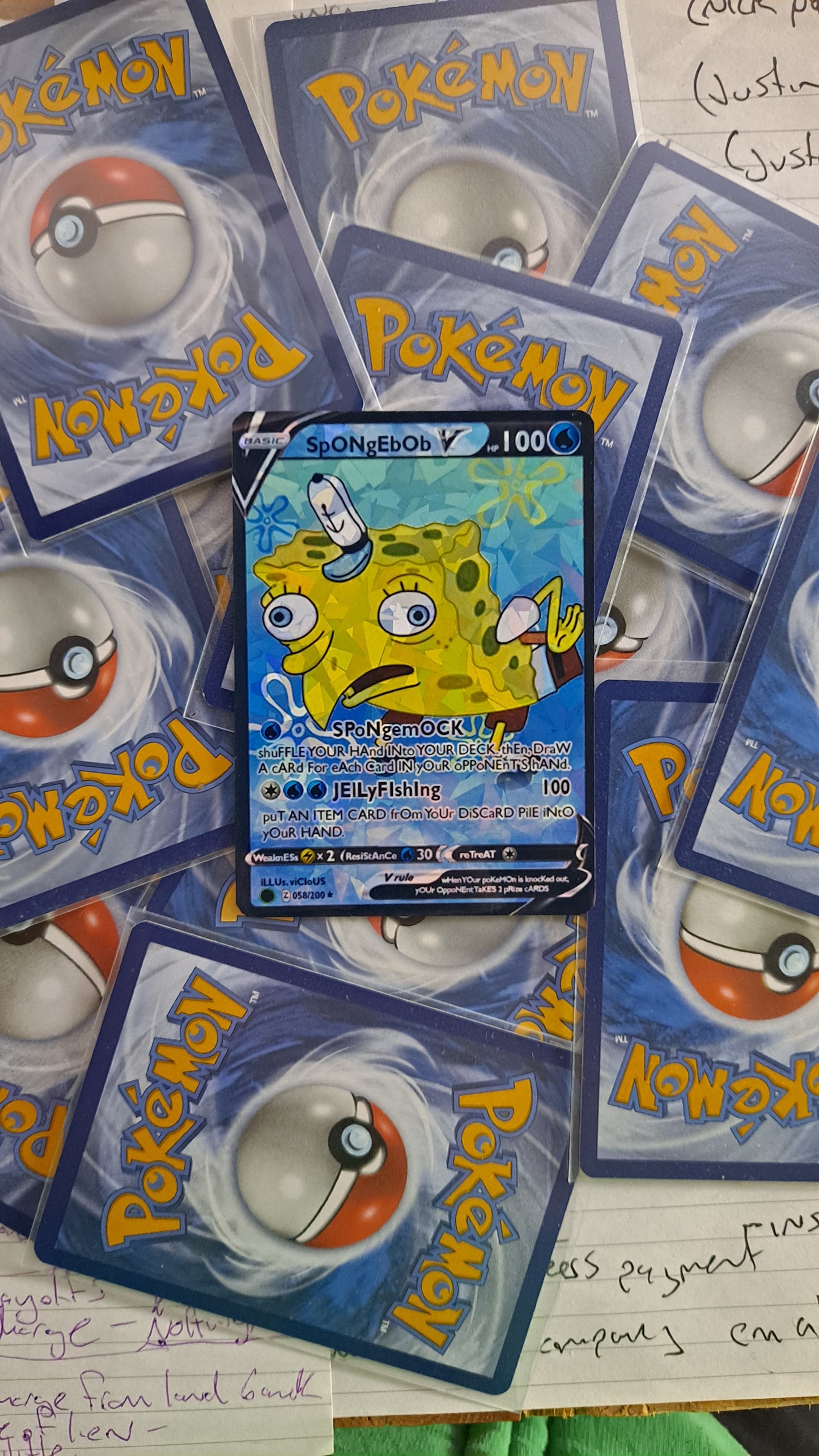 SpongeBob SquarePants Pokemon Card