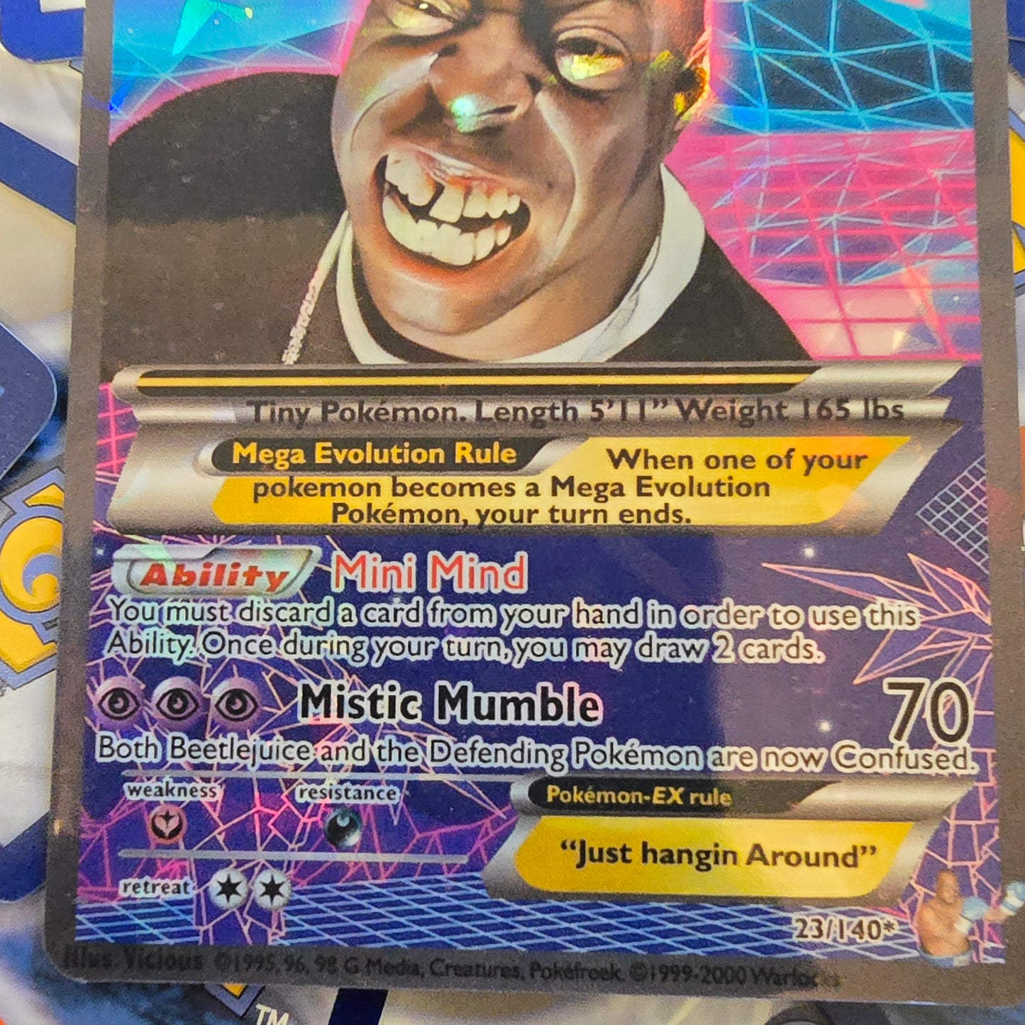 Beetlejuice Pokemon Card - Howard Stern Show - Just Hangin Around