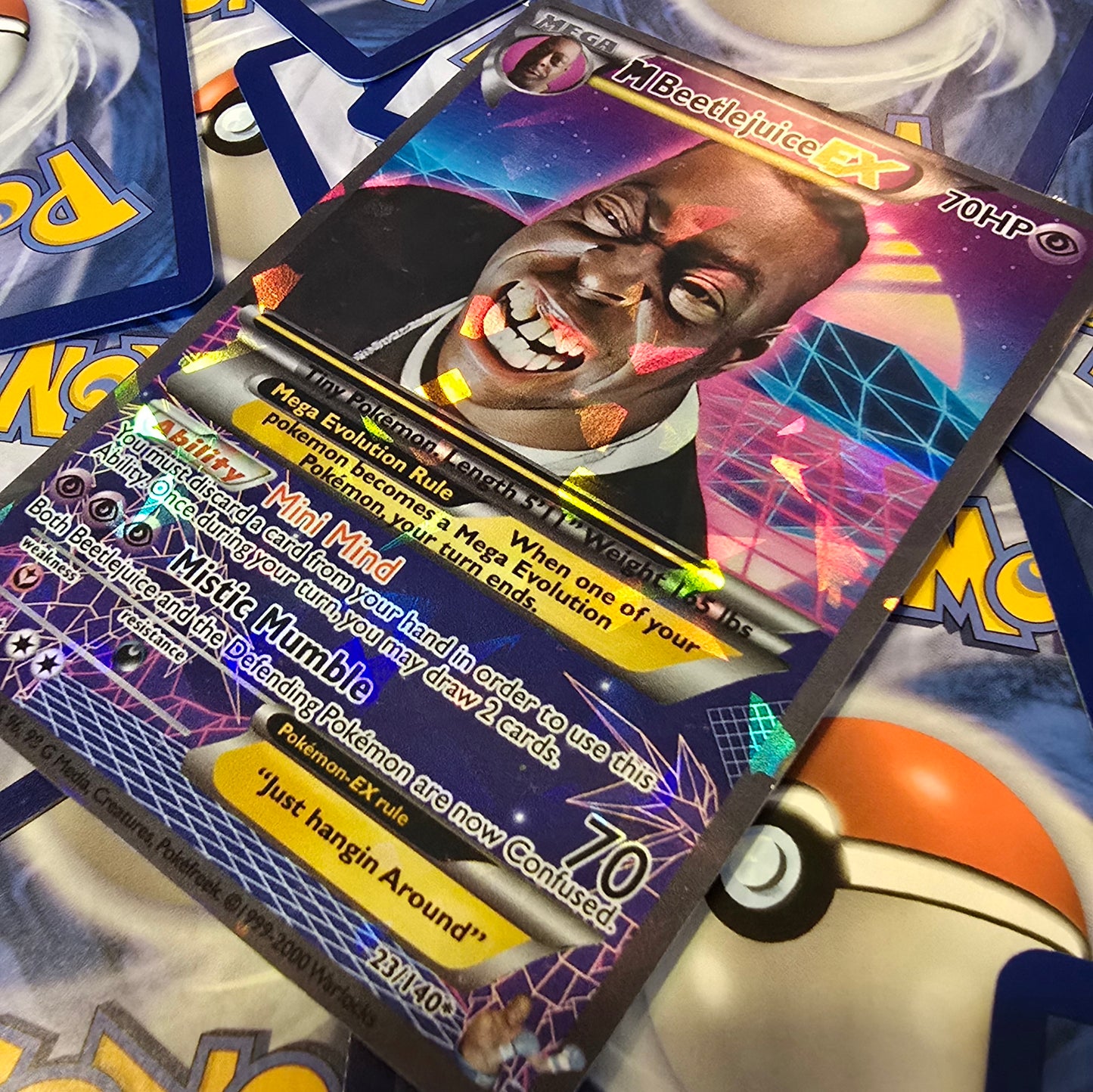 Beetlejuice Pokemon Card - Howard Stern Show - Just Hangin Around