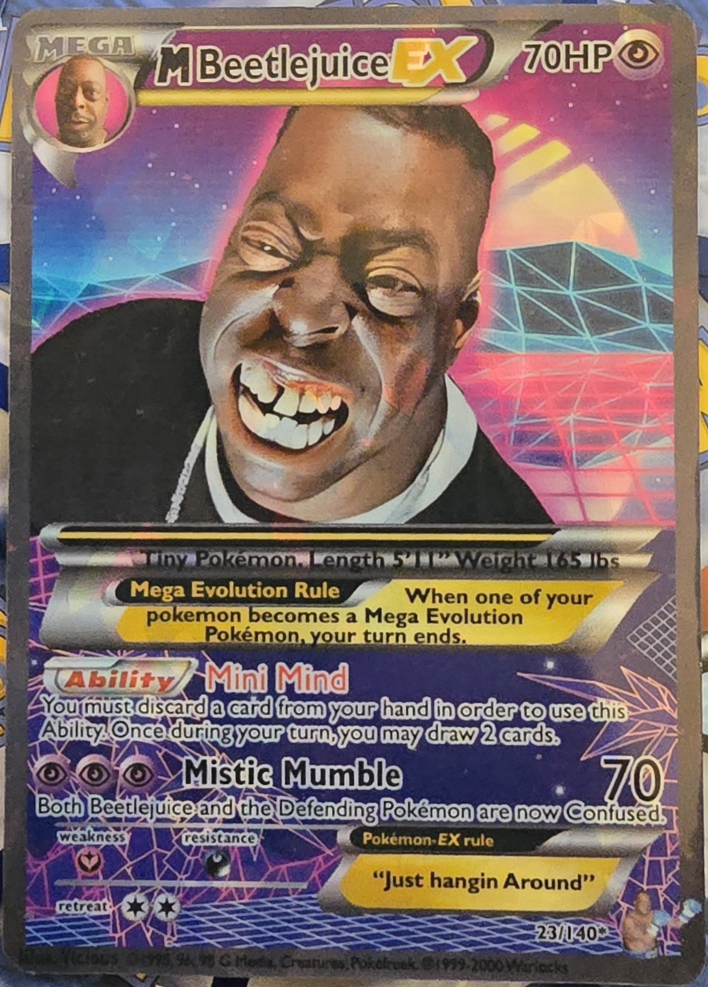 Beetlejuice Pokemon Card - Howard Stern Show - Just Hangin Around