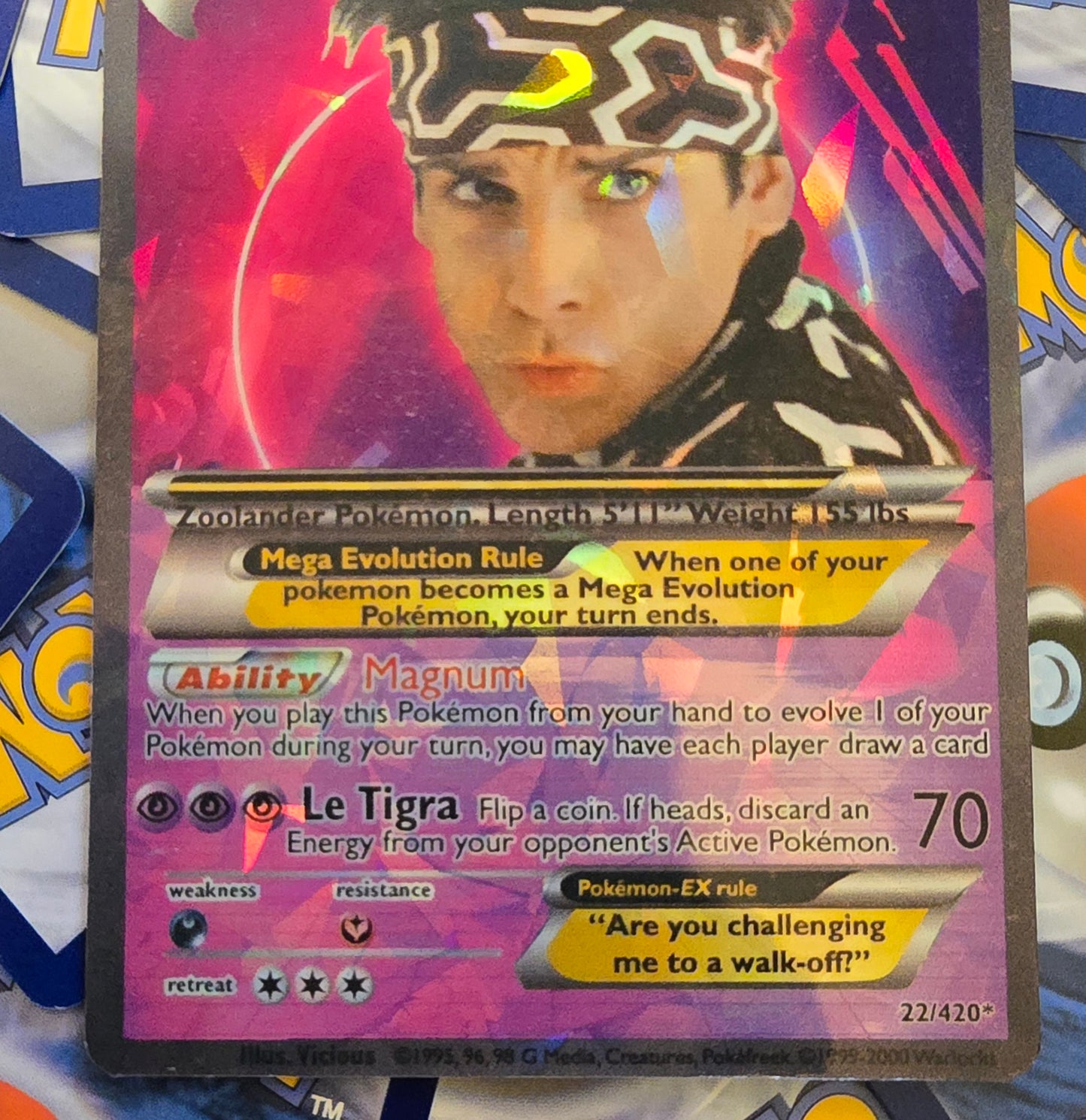 Blue Steel Zoolander Pokémon Card