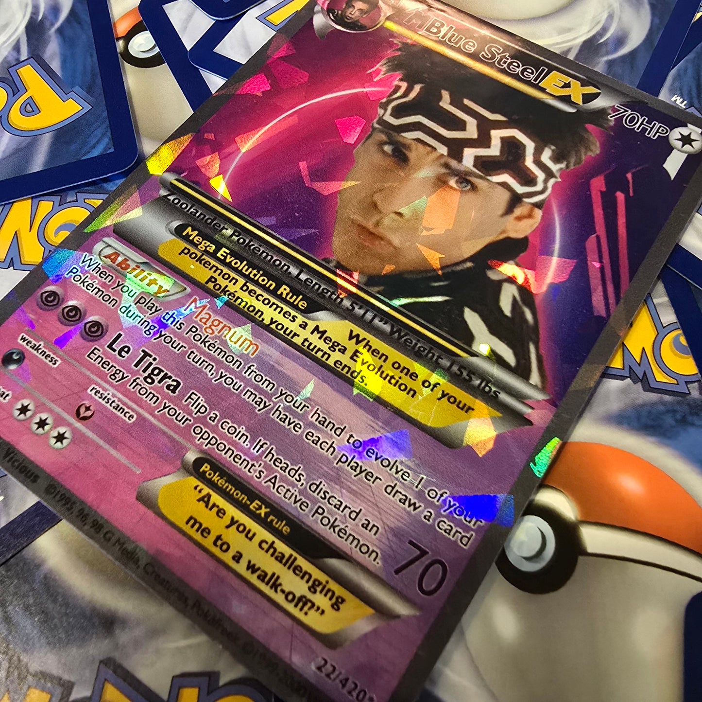Blue Steel Zoolander Pokémon Card
