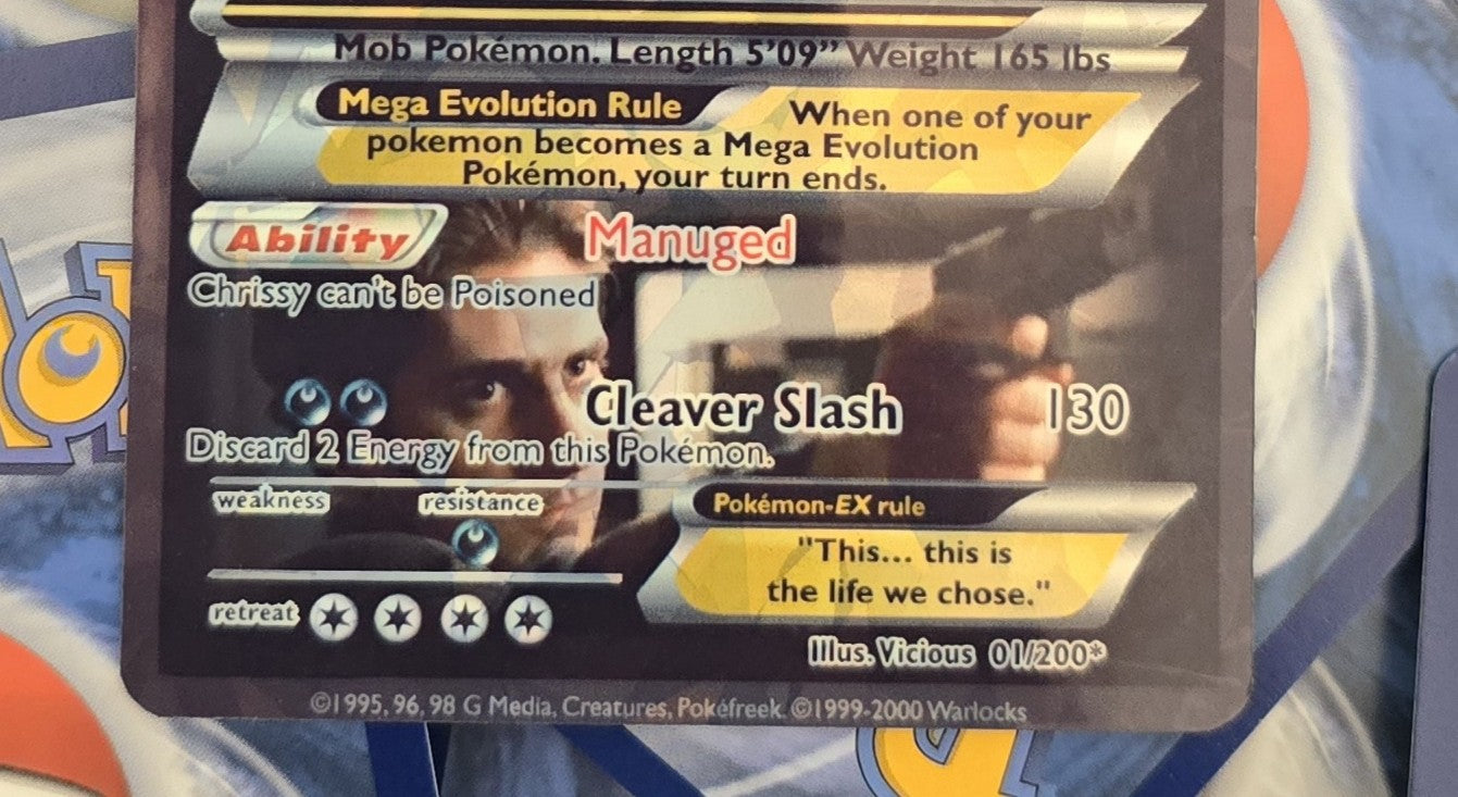 Christopher Pokemon Card - The Sopranos