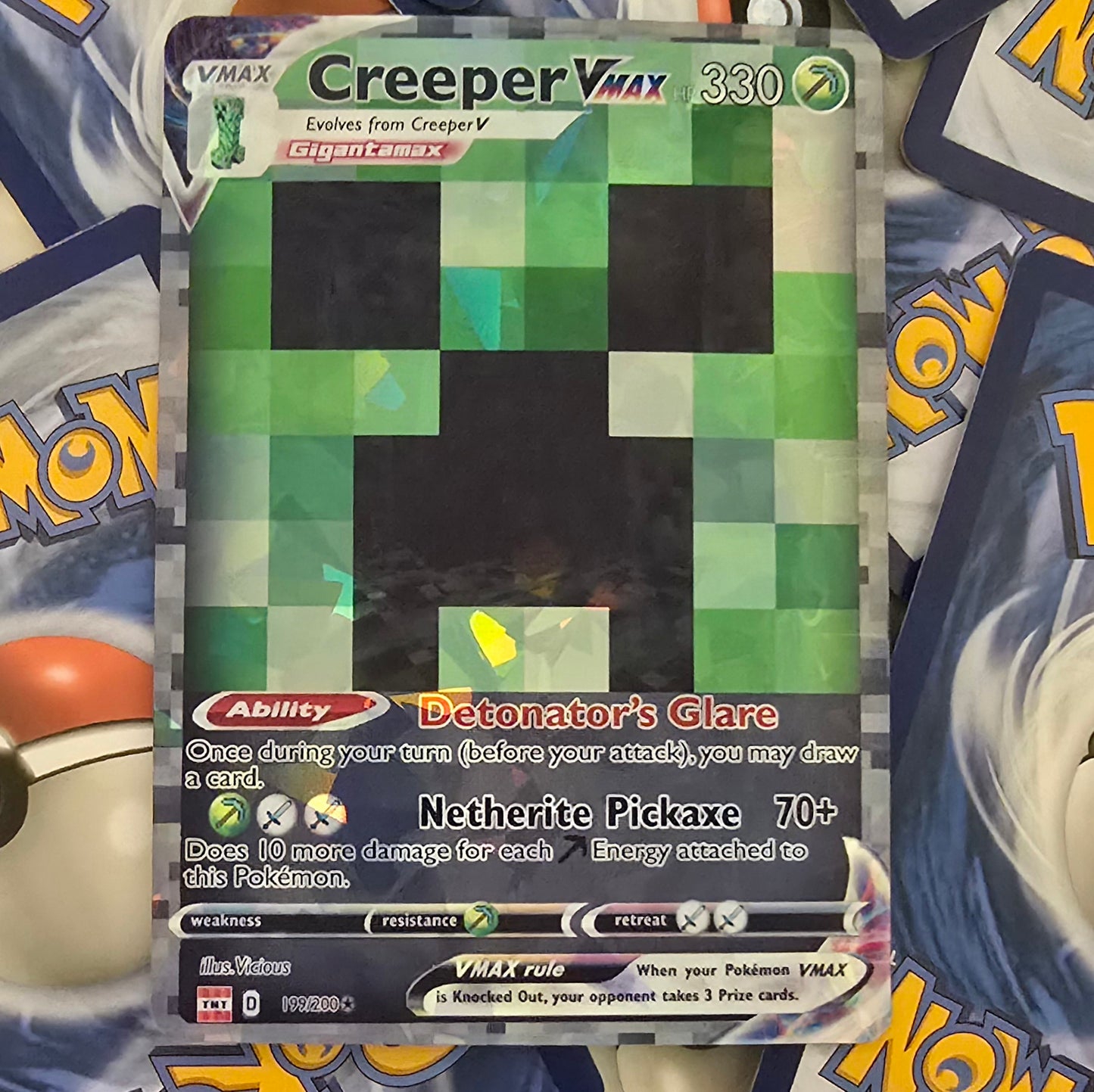 Creeper Pokemon Card - Creeper - Minecraft