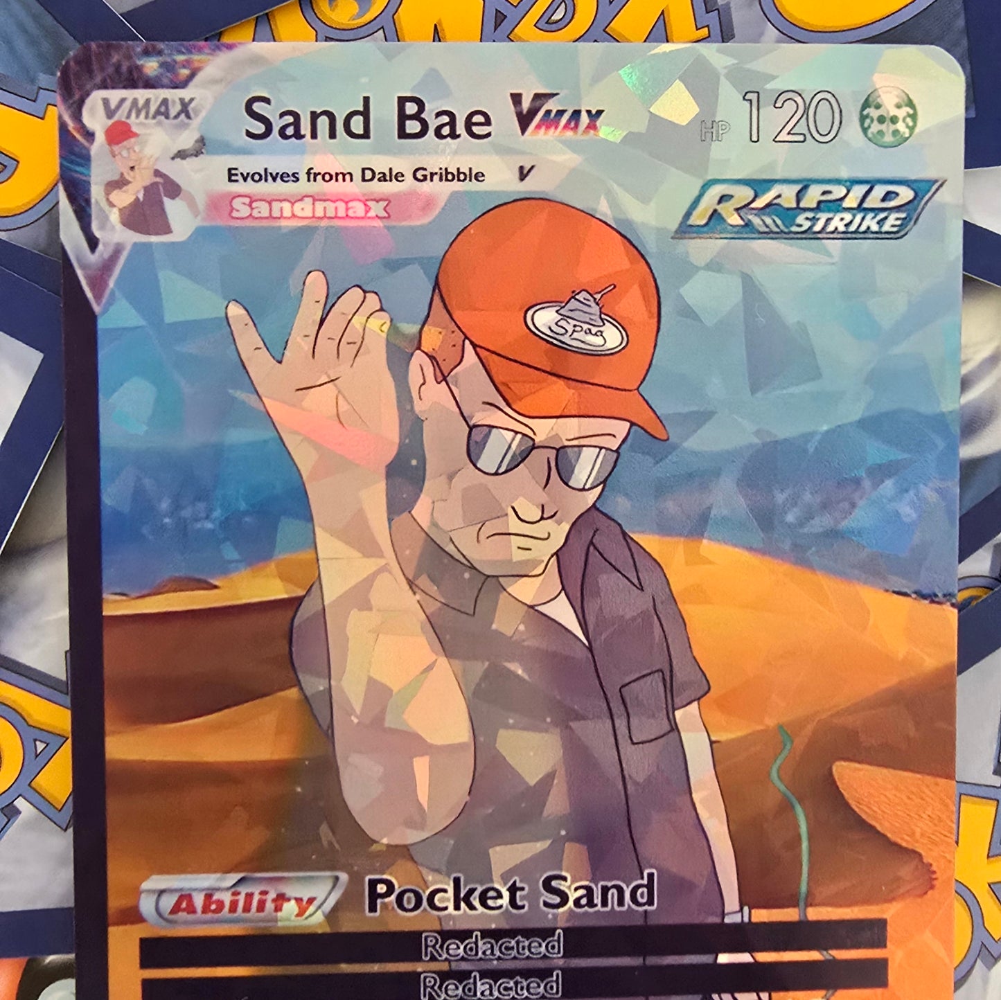Salt Bae Dale Gribble Meme Pokemon Card - King of the Hill