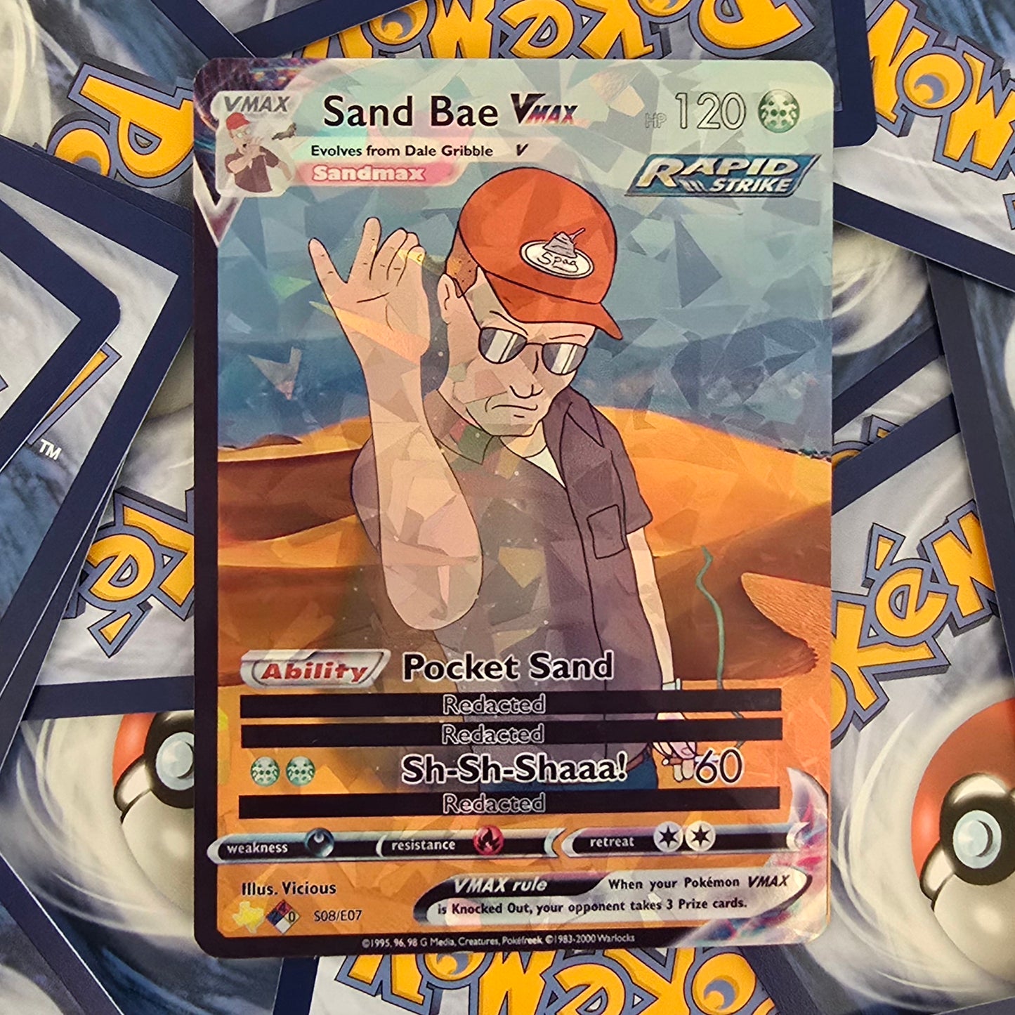 Salt Bae Dale Gribble Meme Pokemon Card - King of the Hill