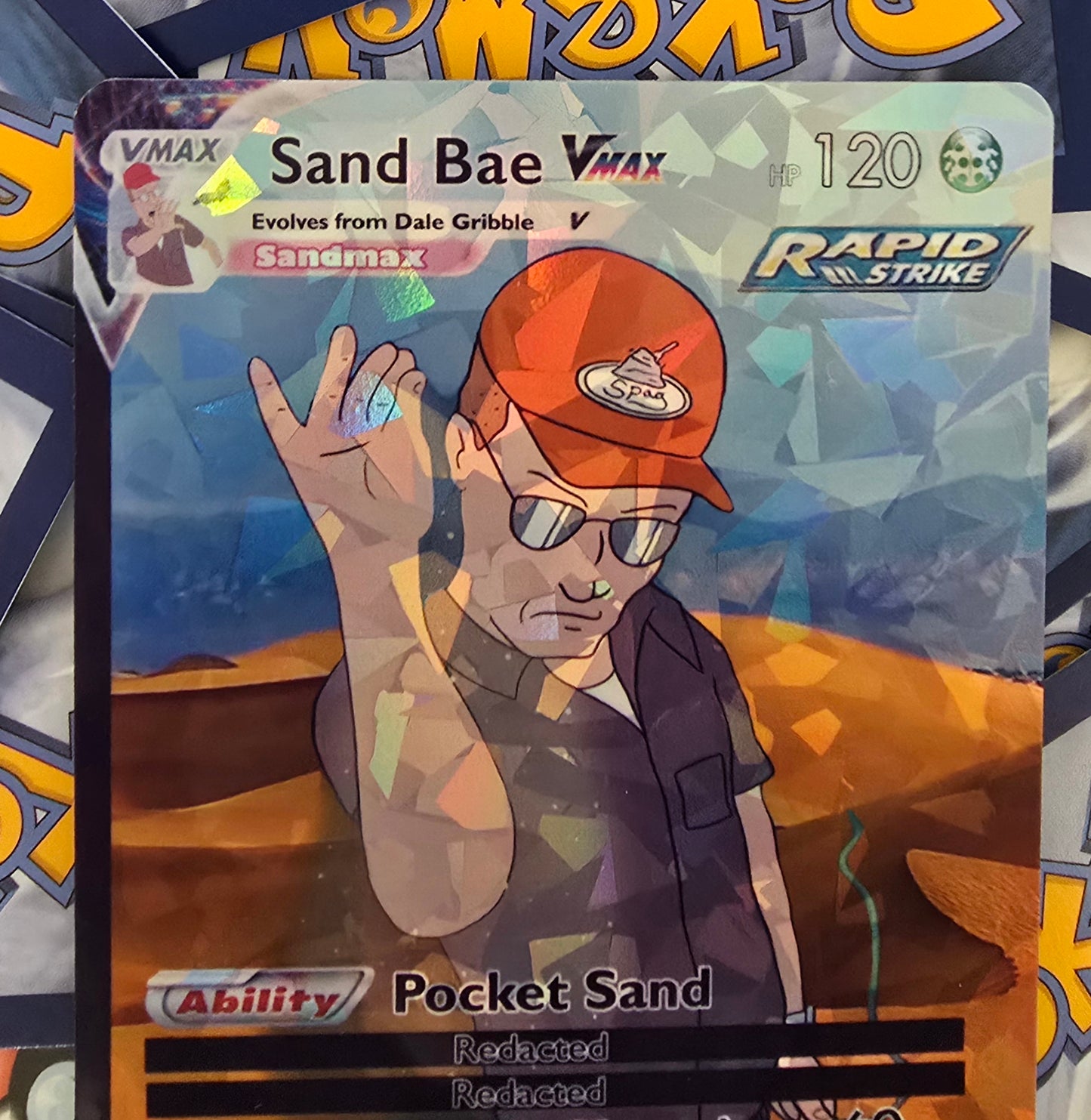 Salt Bae Dale Gribble Meme Pokemon Card - King of the Hill