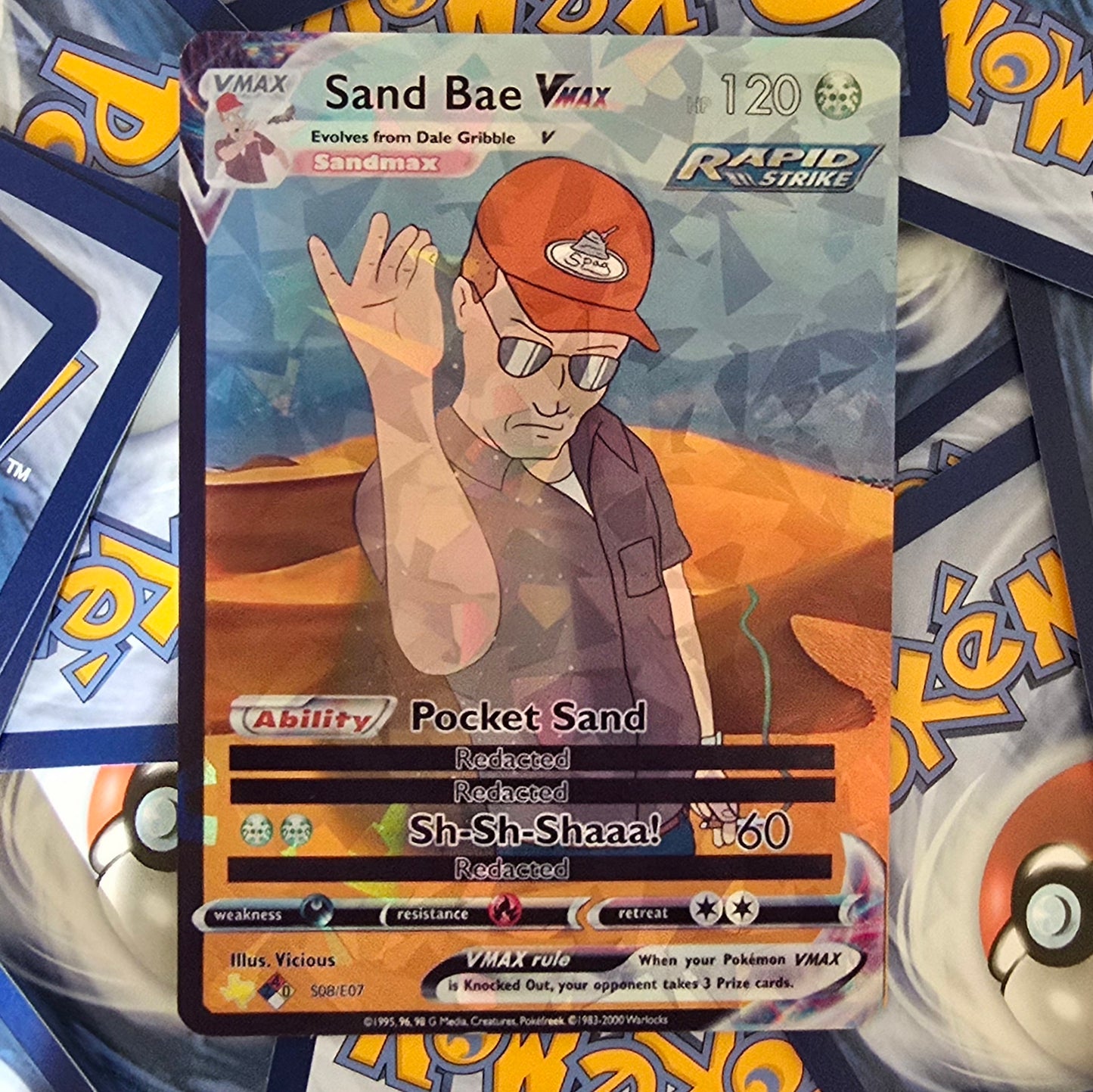 Salt Bae Dale Gribble Meme Pokemon Card - King of the Hill