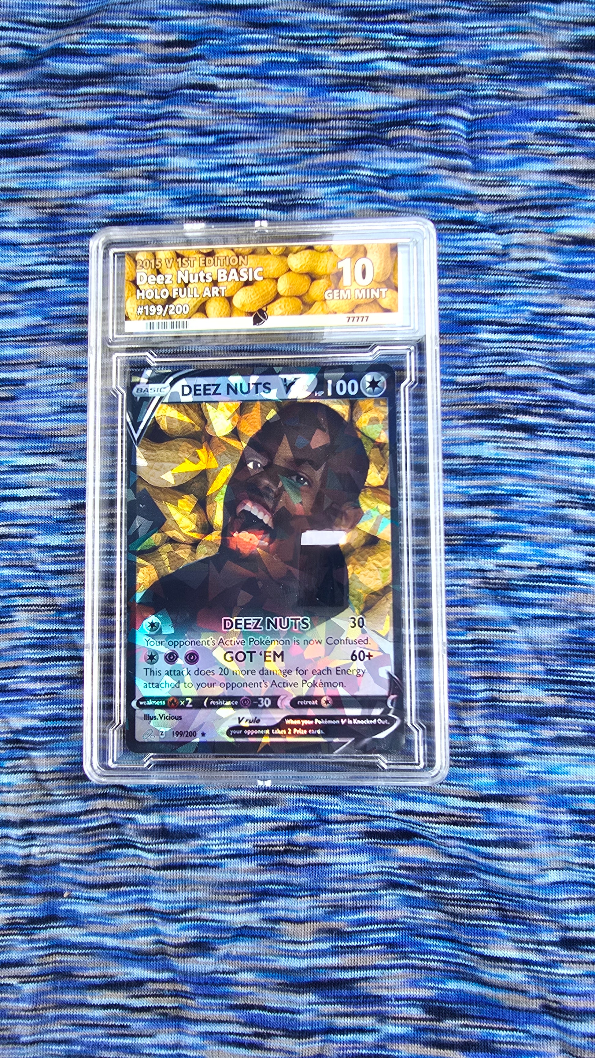 Deez Nuts Meme Pokemon Card - custom slab