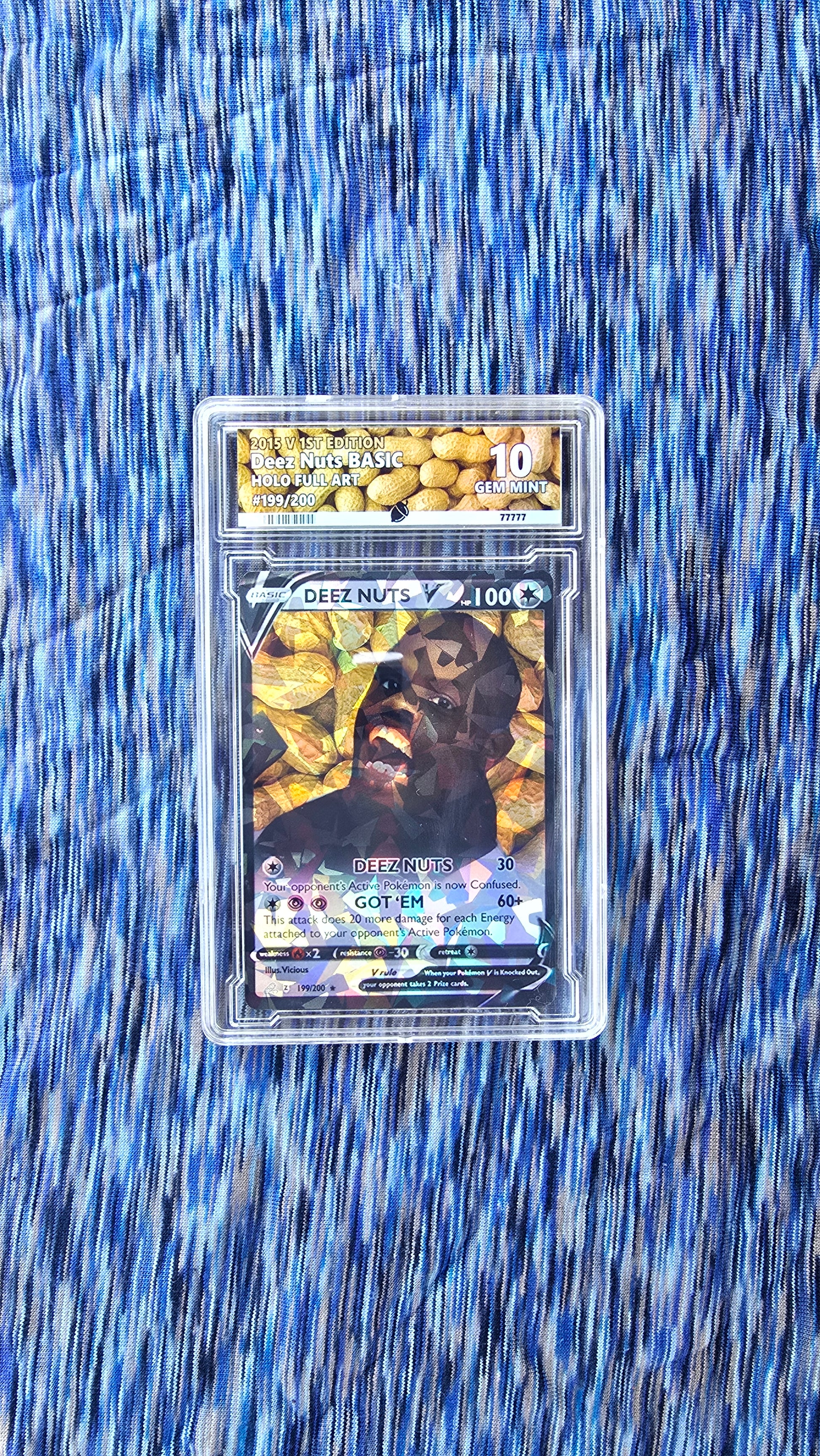 Deez Nuts Meme Pokemon Card - custom slab