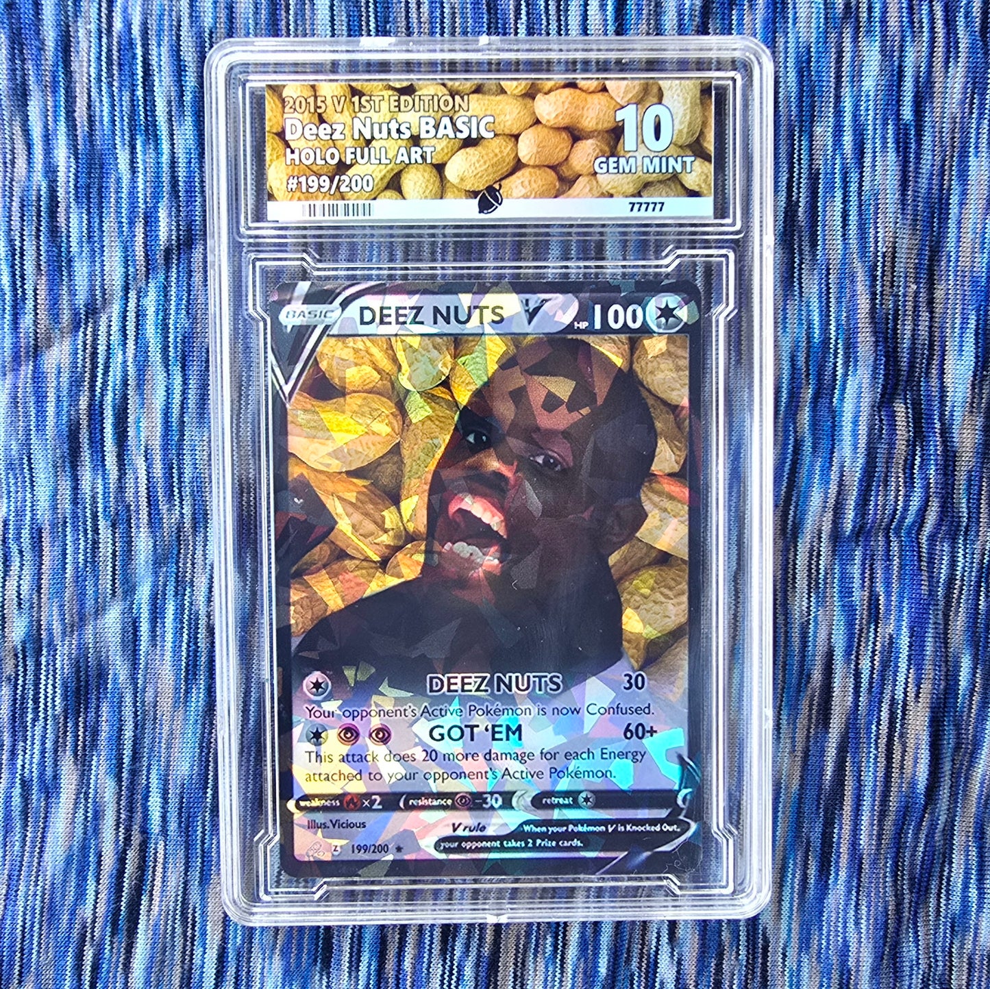 Deez Nuts Meme Pokemon Card - custom slab