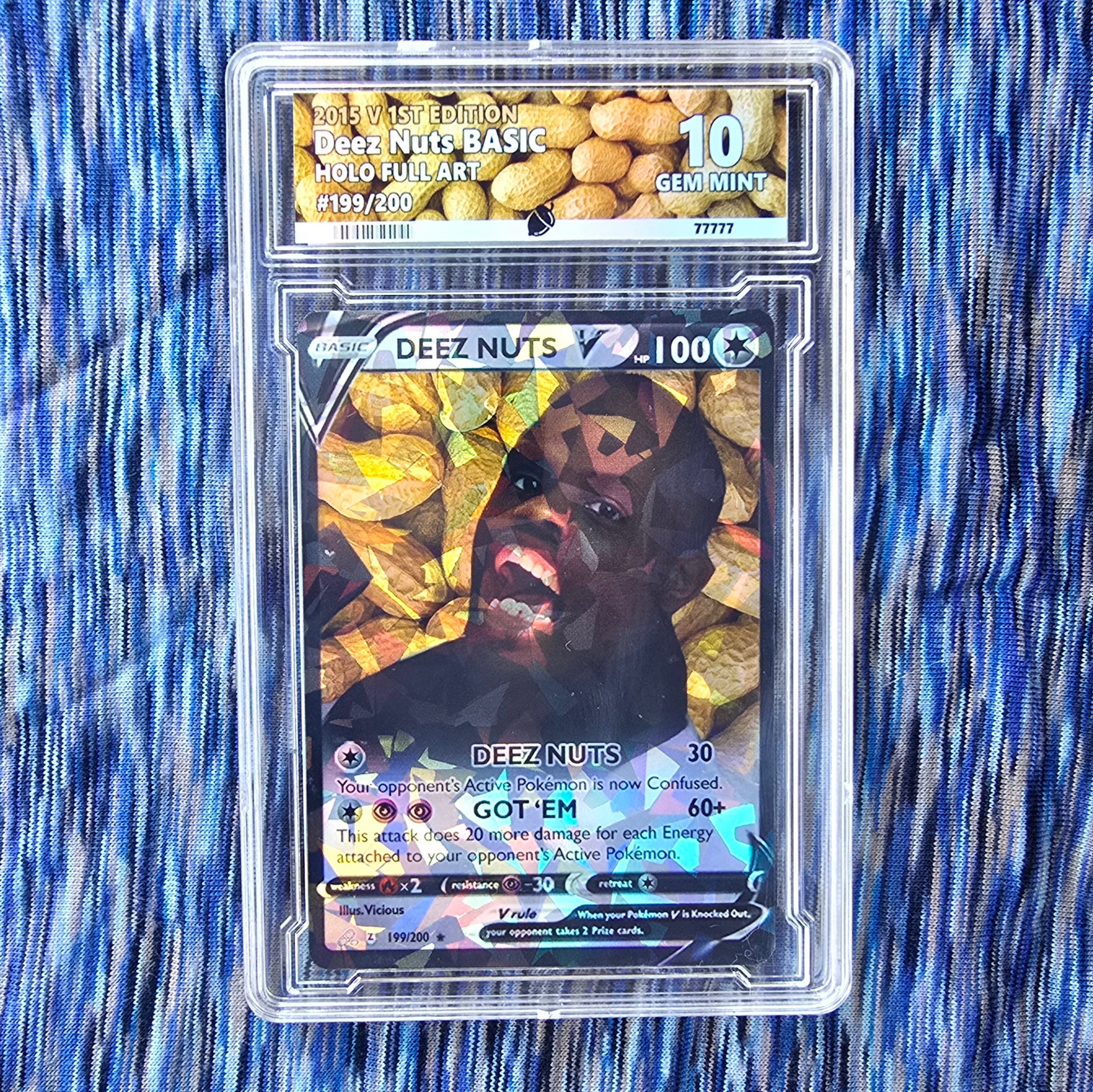 Deez Nuts Meme Pokemon Card - custom slab