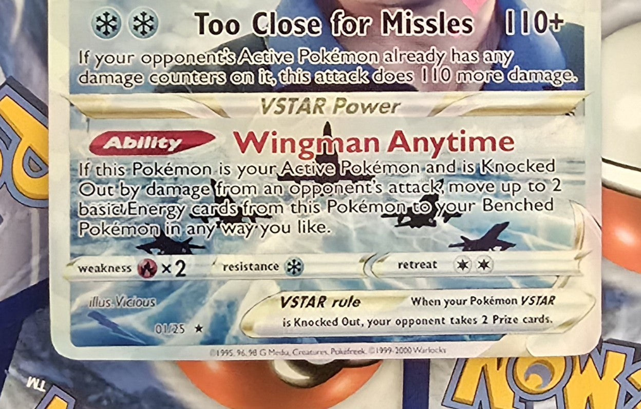 Ice Man Pokemon Card - Top Gun