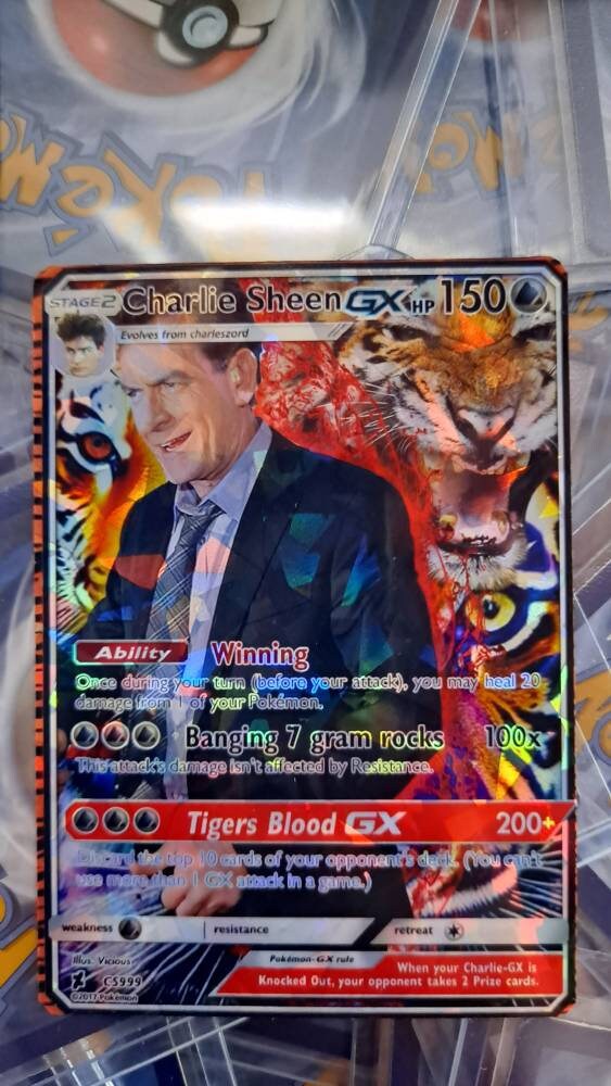Charlie Sheen Pokemon Card