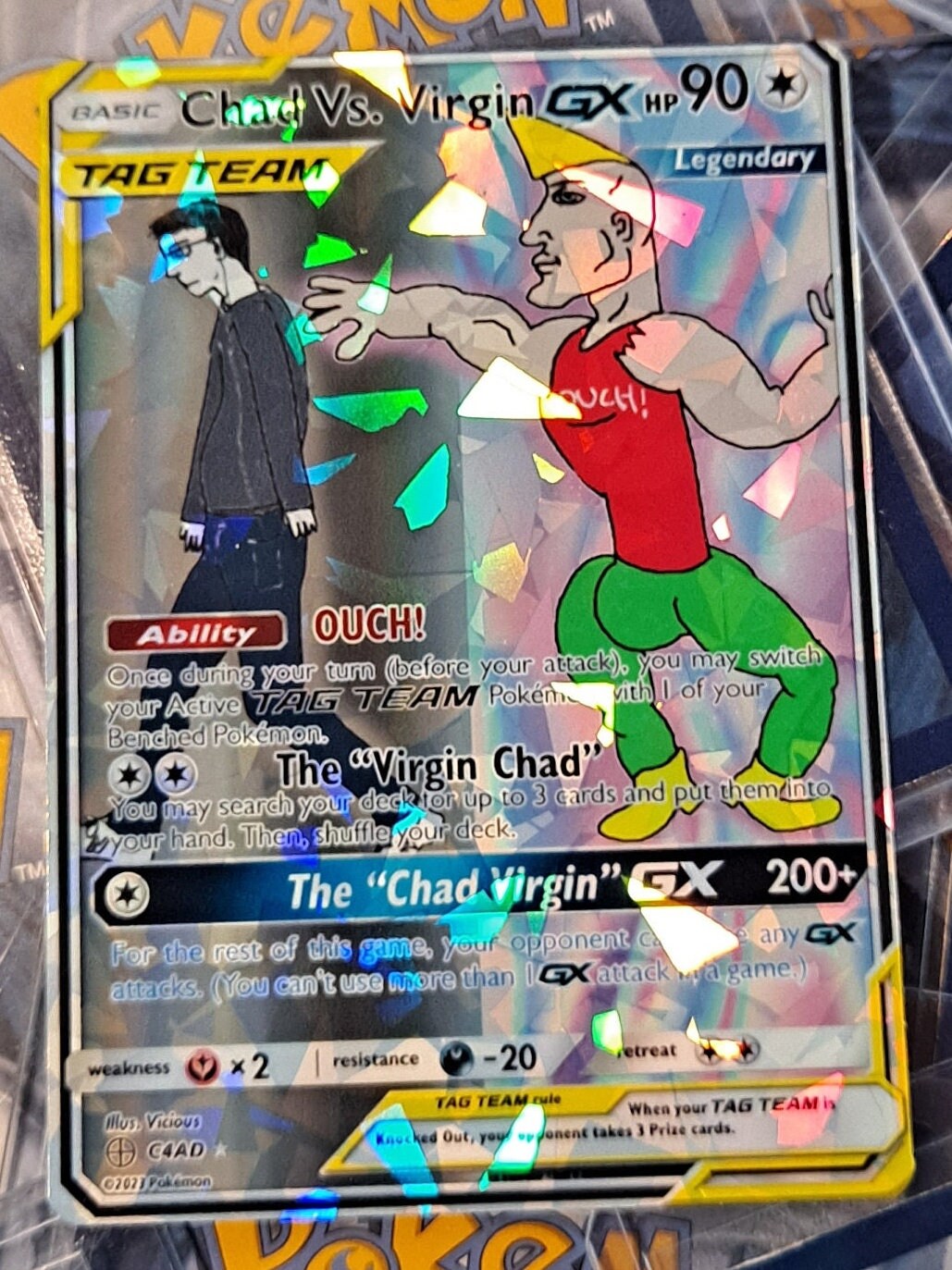 Chad VS Virgin Pokemon Card