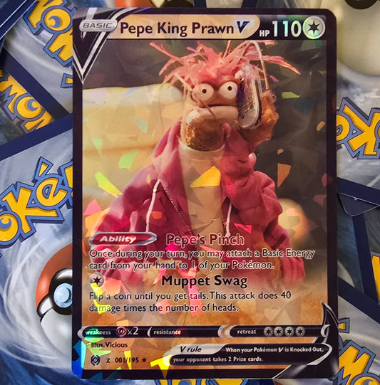 Pepe King Prawn Meme Pokemon Card