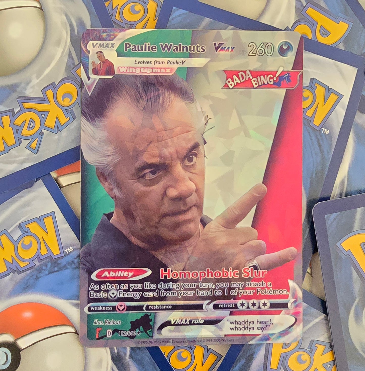 Paulie Walnuts Pokemon Card - The Sopranos