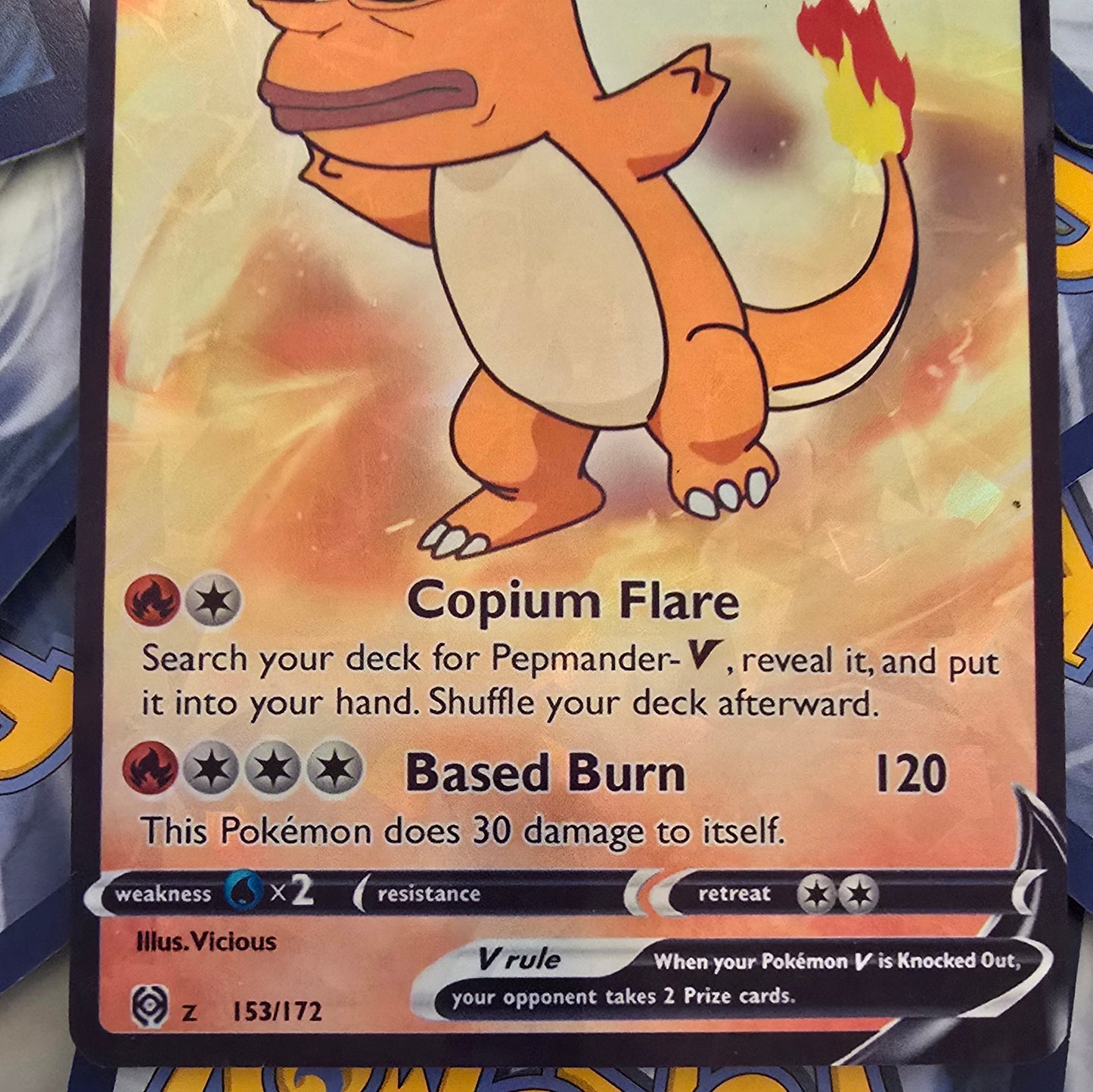 Pepemander Pokemon Card - pepe and charmander