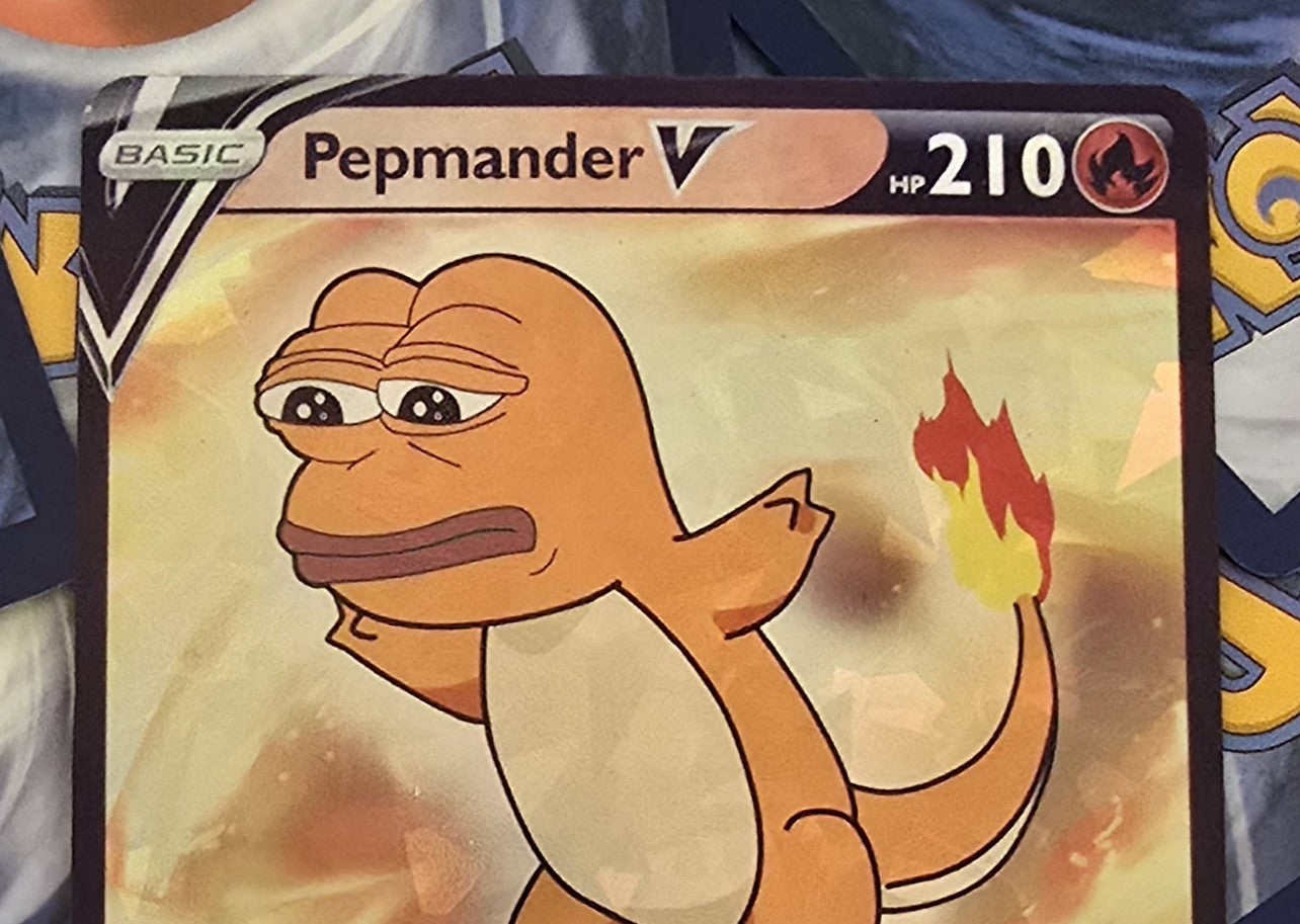 Pepemander Pokemon Card - pepe and charmander