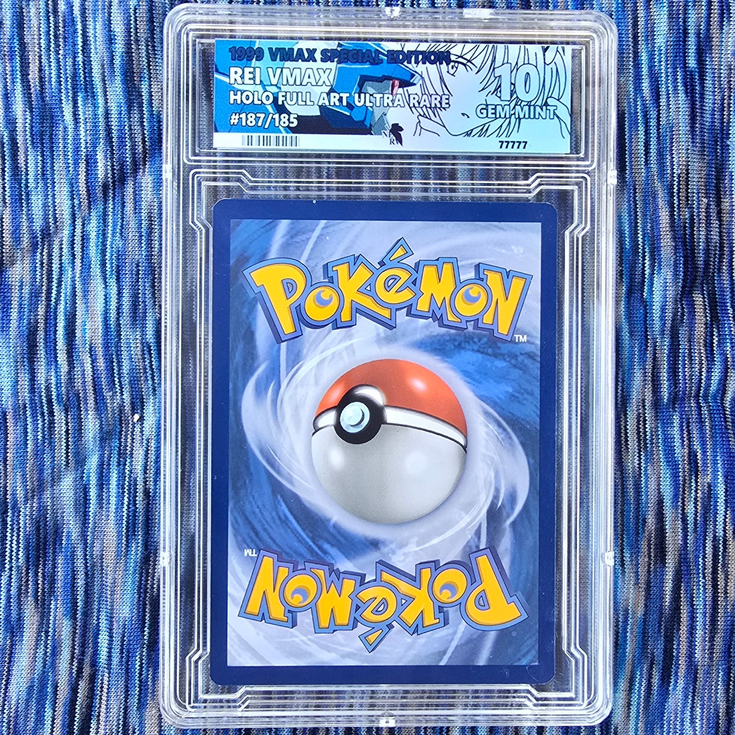 Rei Ayanami pokemon card w/ Custom Slab