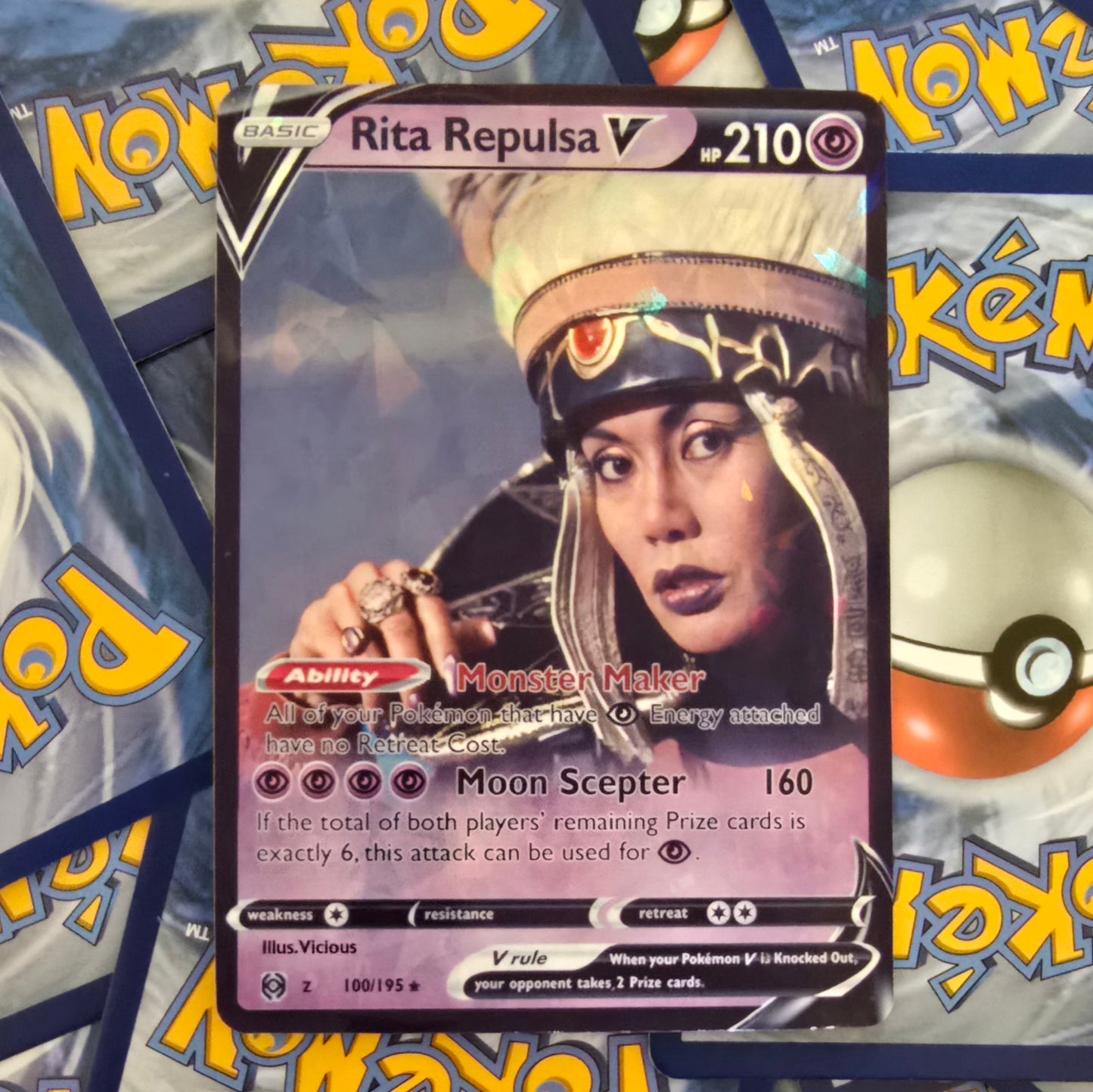 Rita Repulsa Pokemon Card - Power Rangers