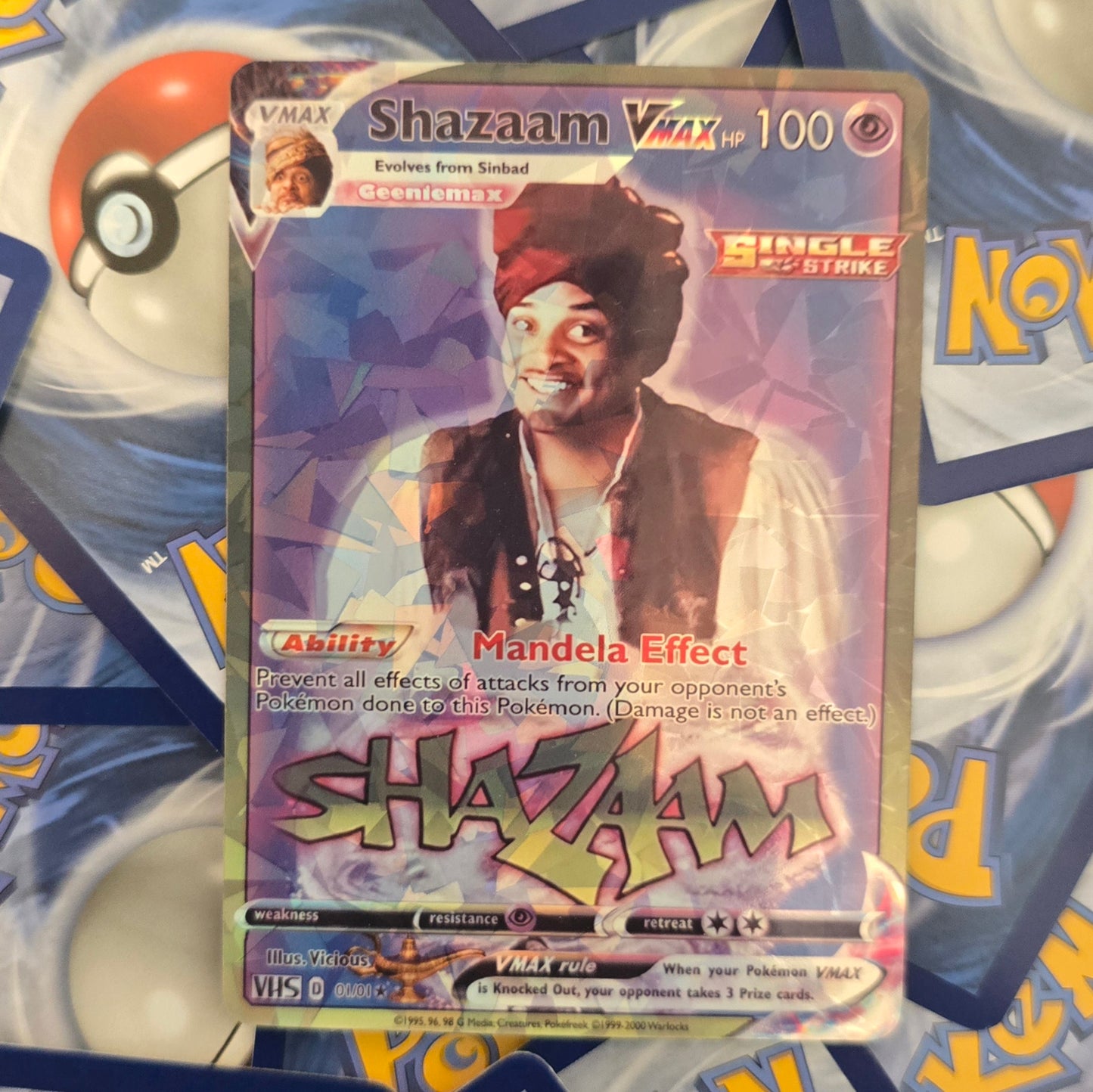 Shazaam Pokemon Card - Sinbad - Mandela effect