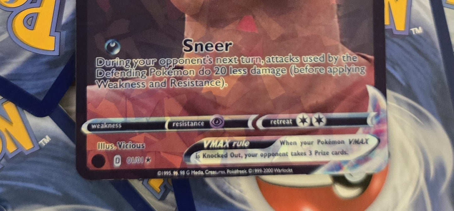 Sneer Pokemon Card - Anaconda