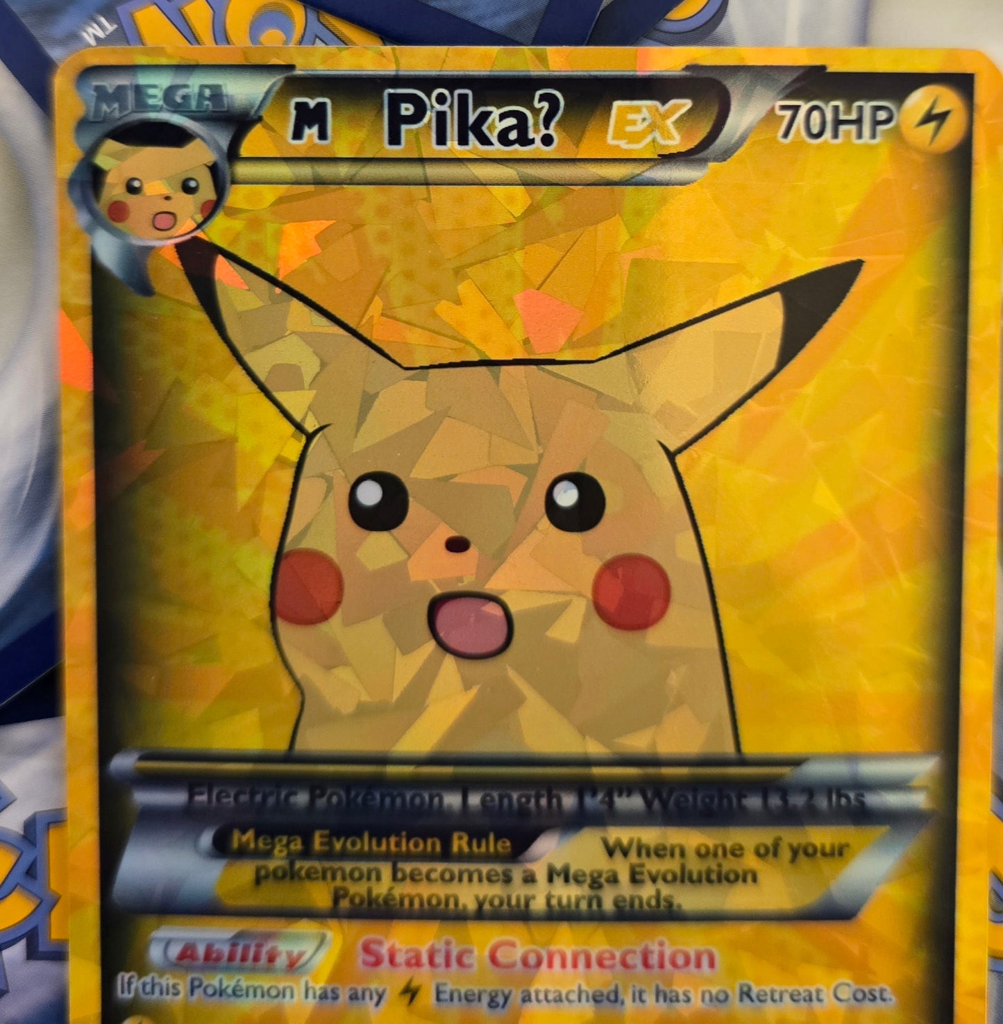 Surprised Pikachu Pokemon Card