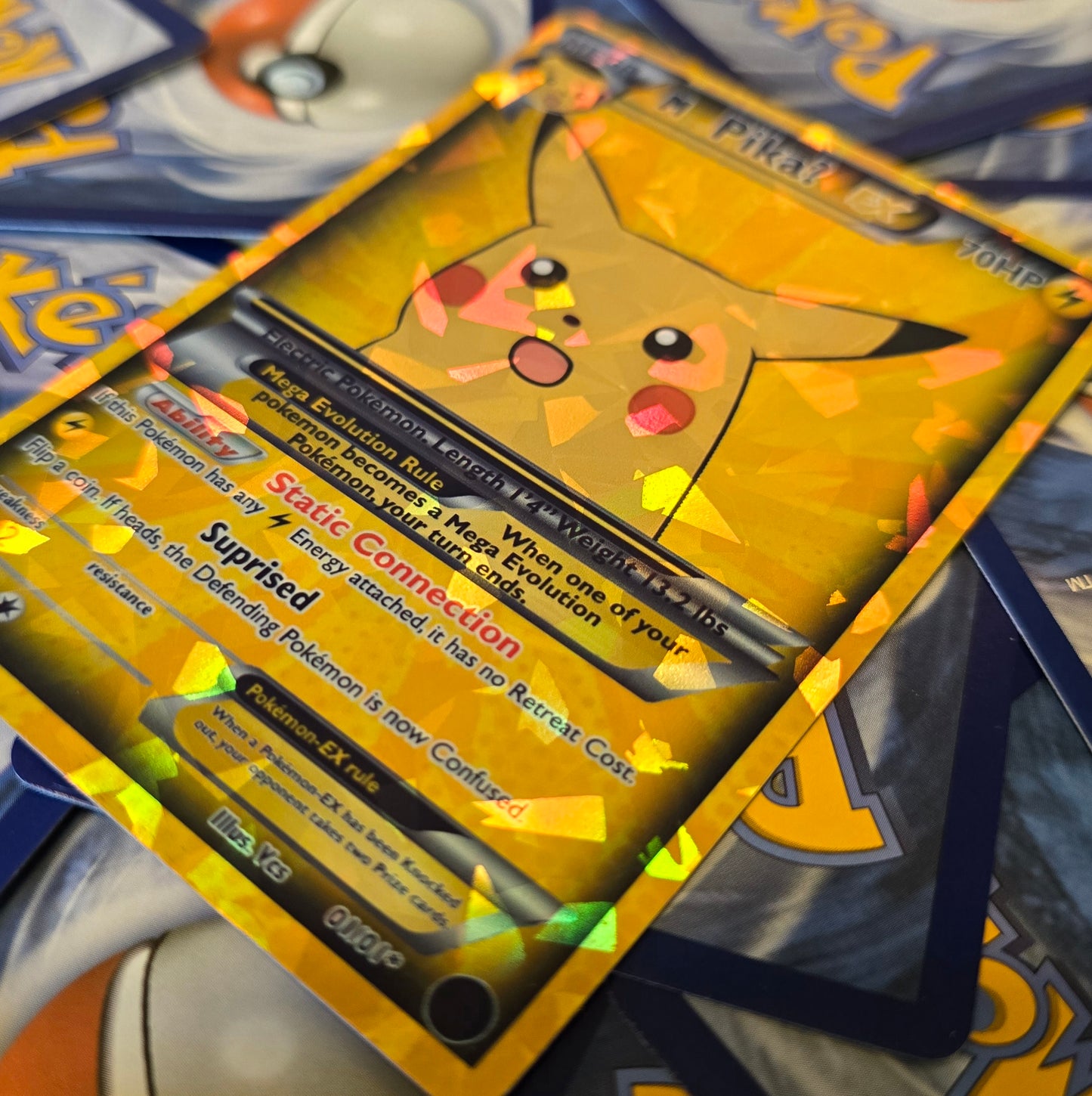 Surprised Pikachu Pokemon Card