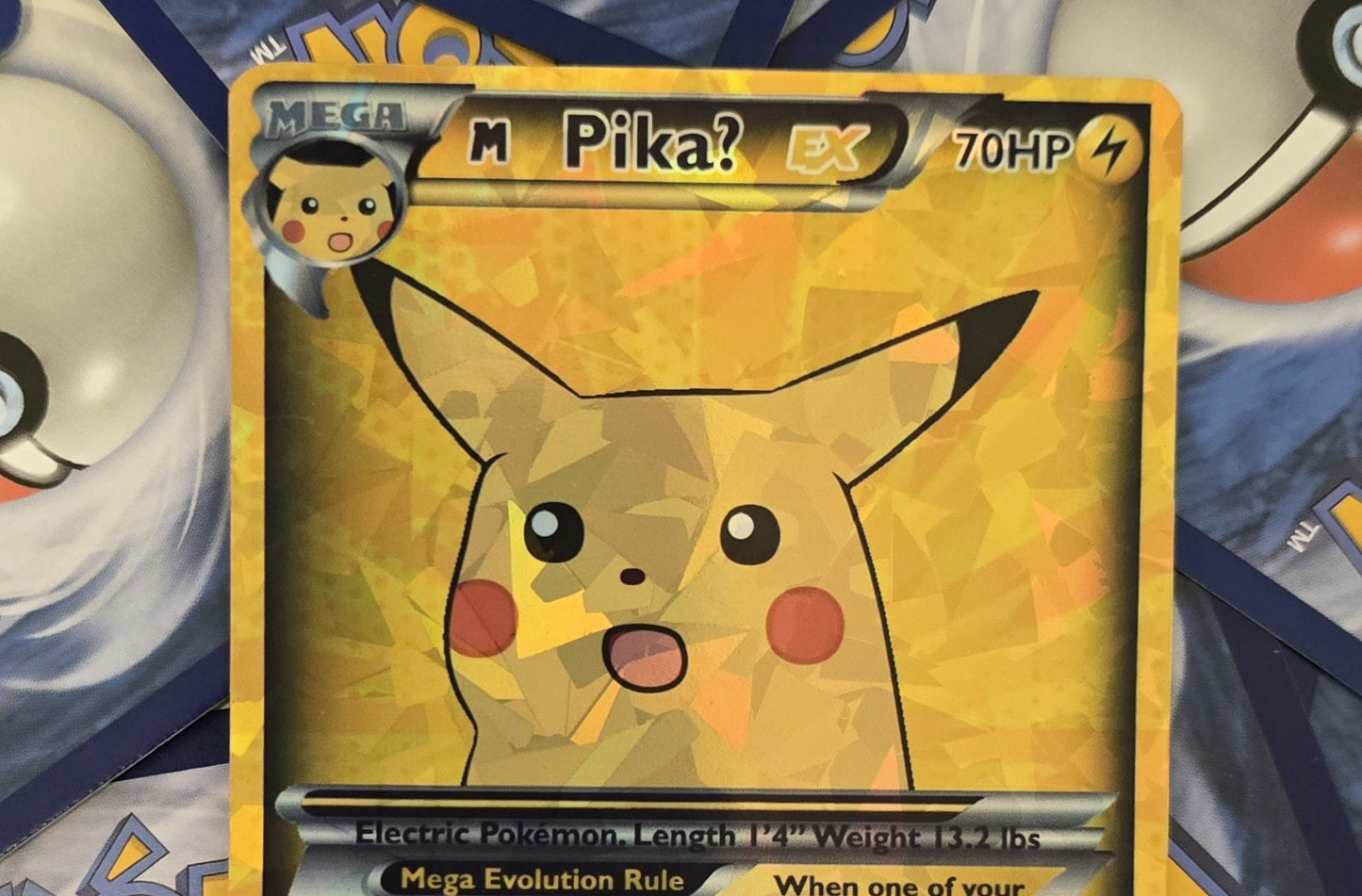 Surprised Pikachu Pokemon Card