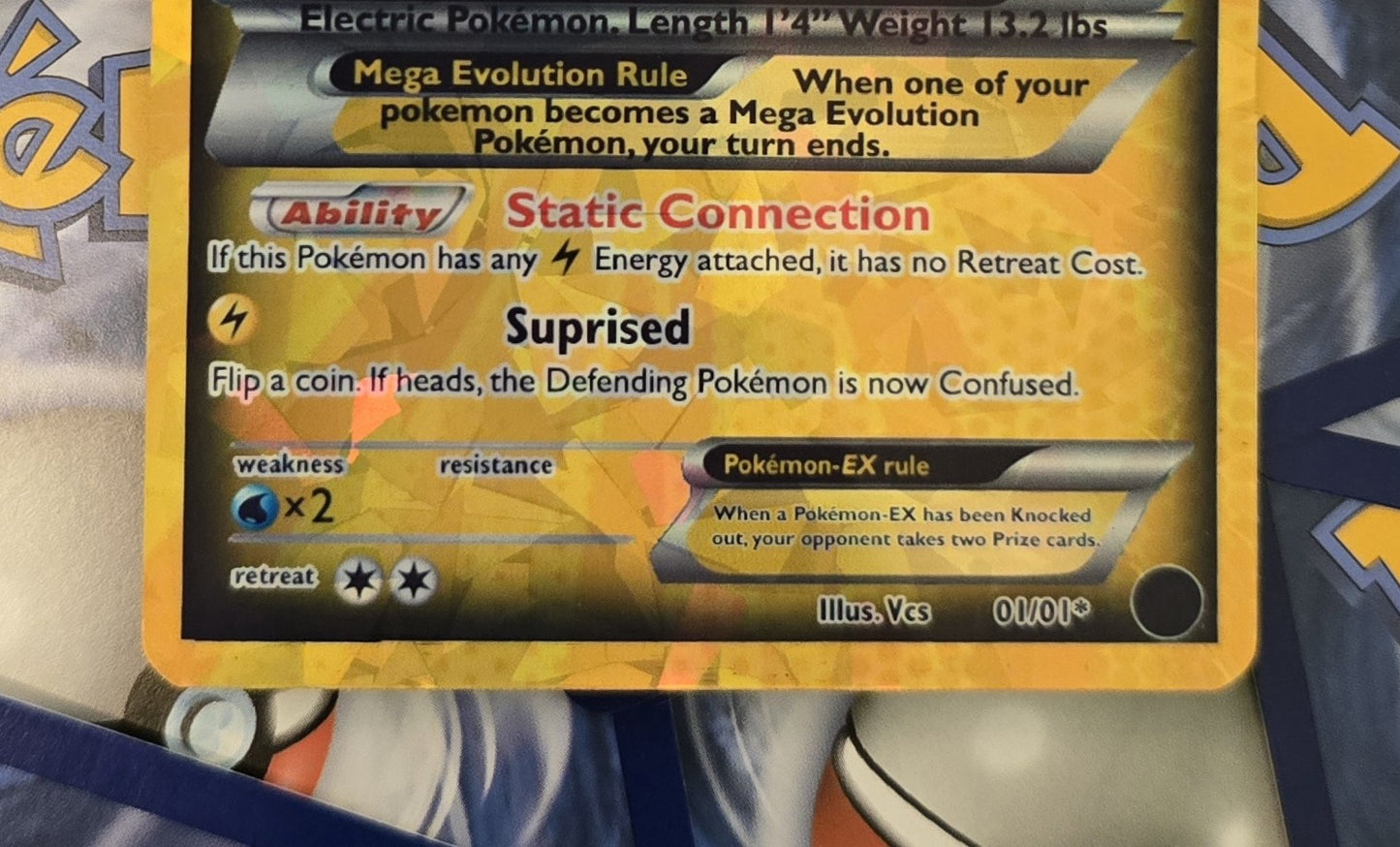 Surprised Pikachu Pokemon Card