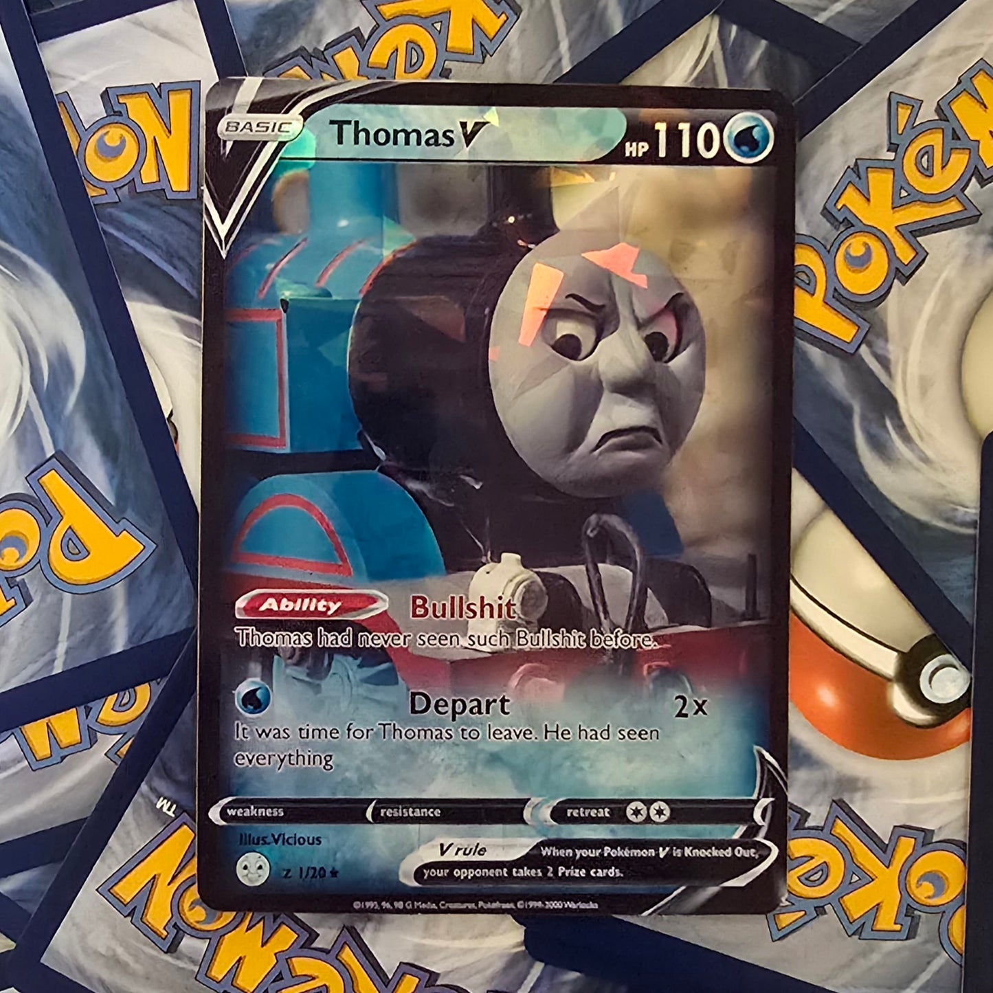 Thomas The Train Pokemon Card