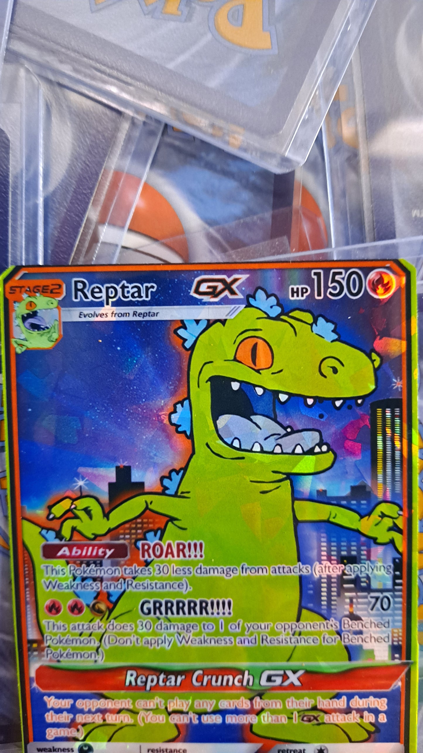 Reptar Pokemon Card - Rugrats