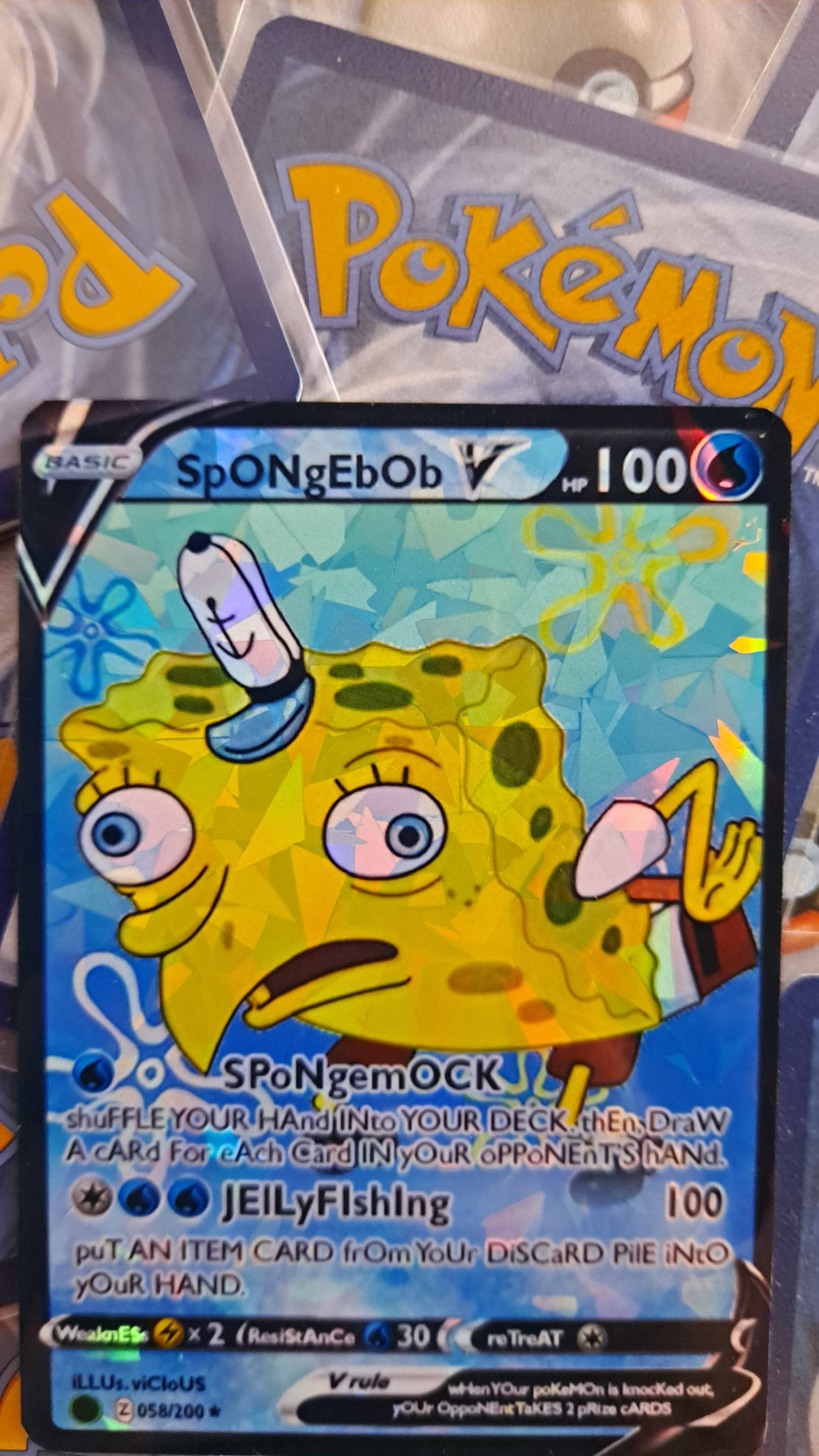 SpongeBob SquarePants Pokemon Card