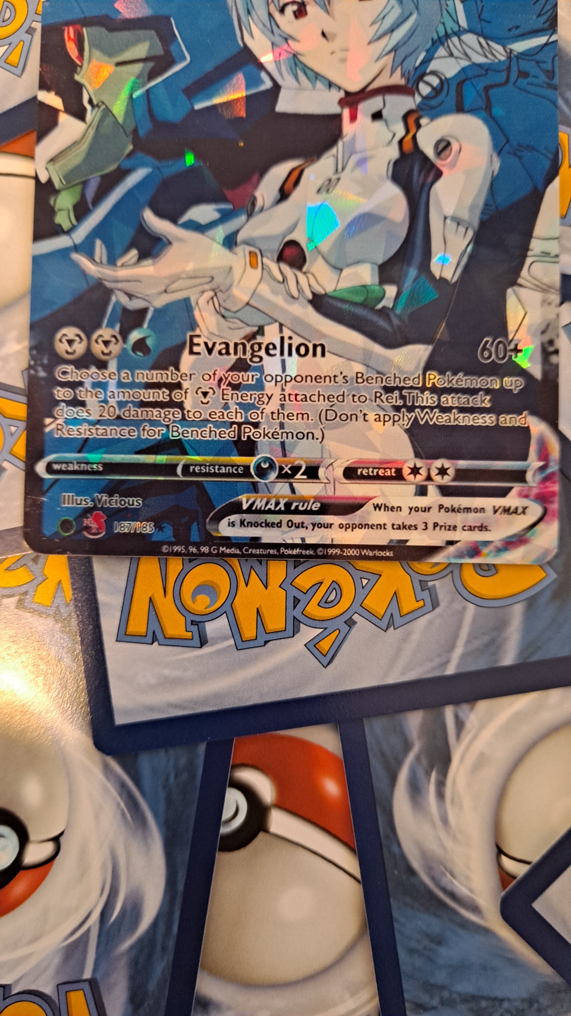 anime pokemon cards Asuka Langley and Rei Ayanami Pokemon Card bundle