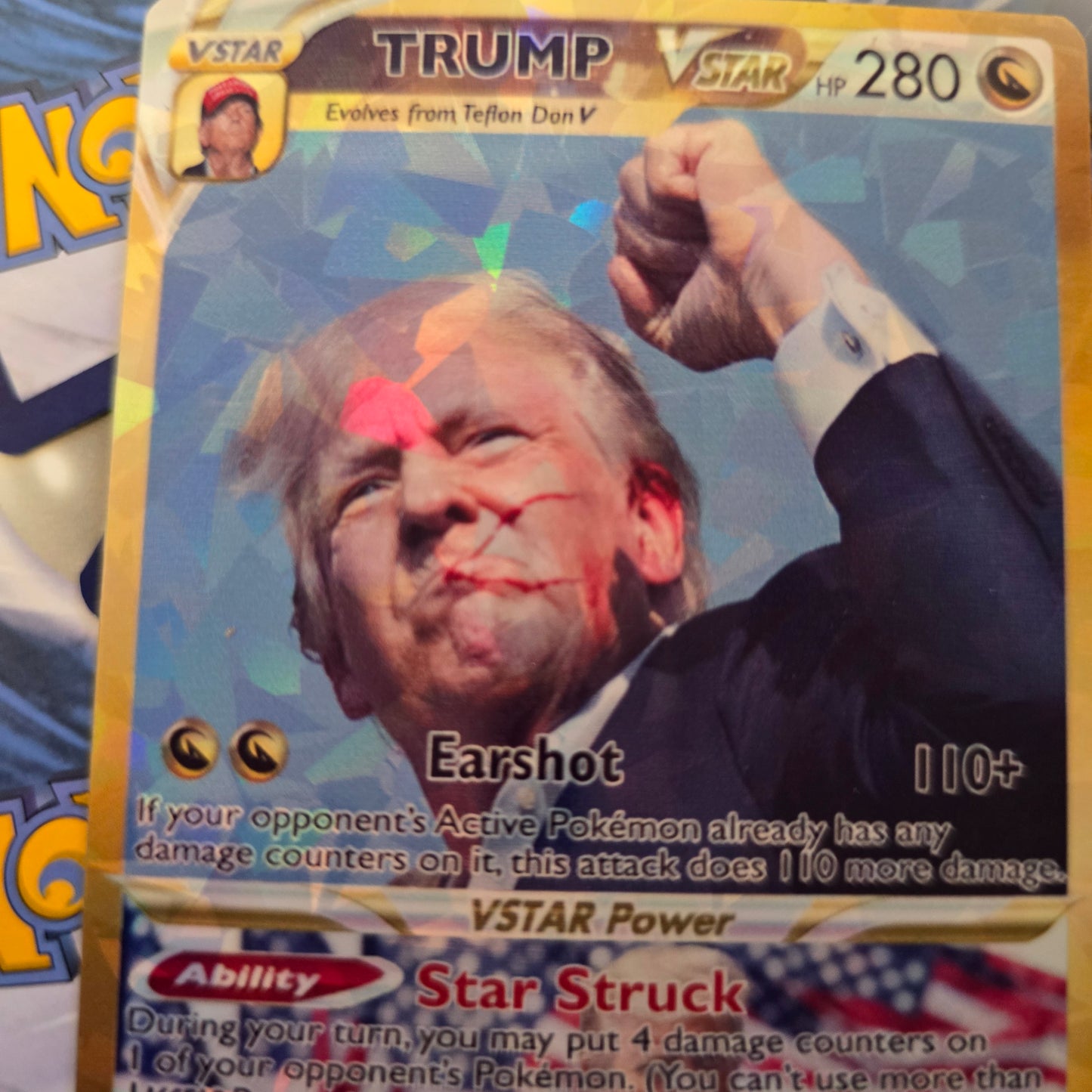 Trump Earshot Pokemon Card