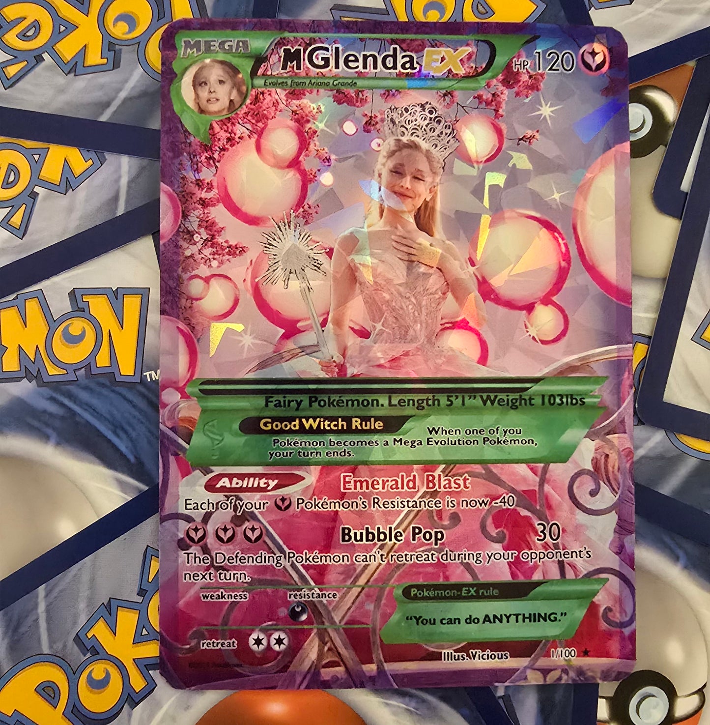 Glenda The Good Witch Pokemon Card - Wicked - Ariana Grande