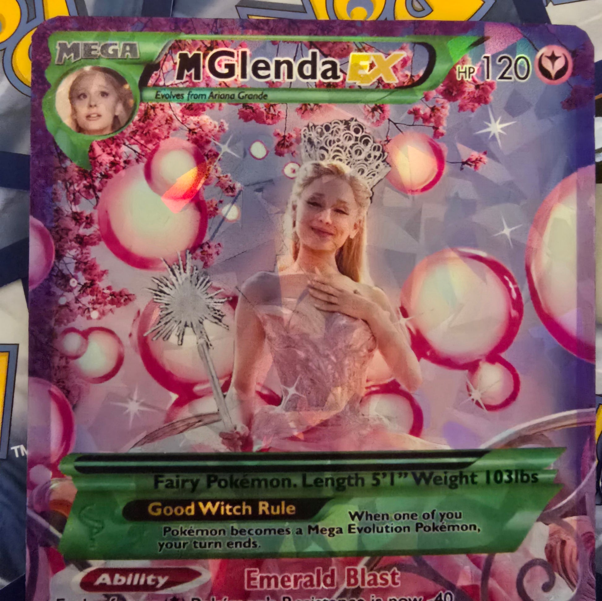 Glenda The Good Witch Pokemon Card - Wicked - Ariana Grande