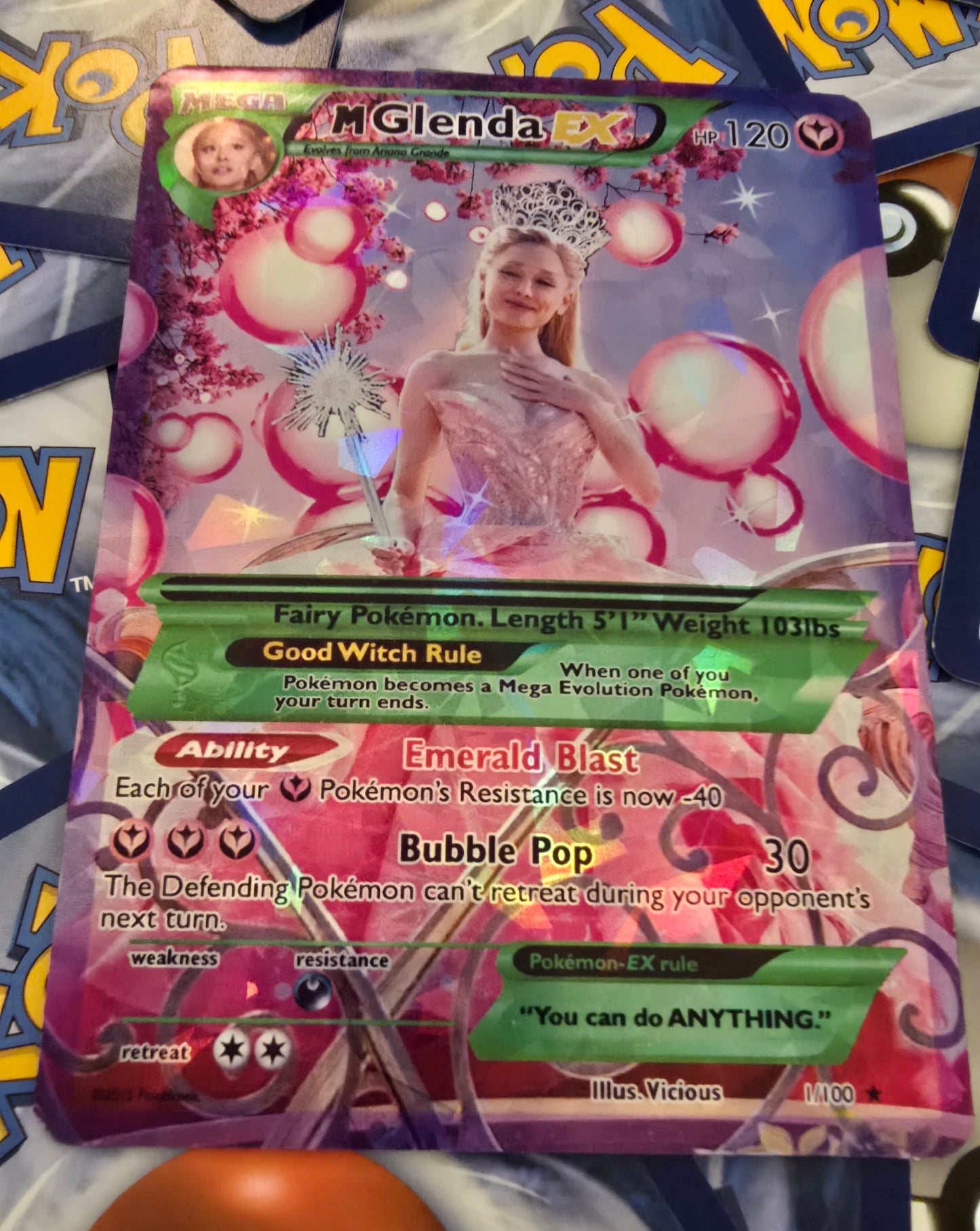 Glenda The Good Witch Pokemon Card - Wicked - Ariana Grande