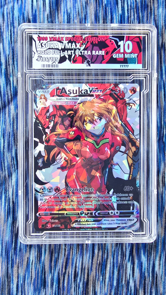 Asuka Langley Pokemon Card w/ Custom Slab