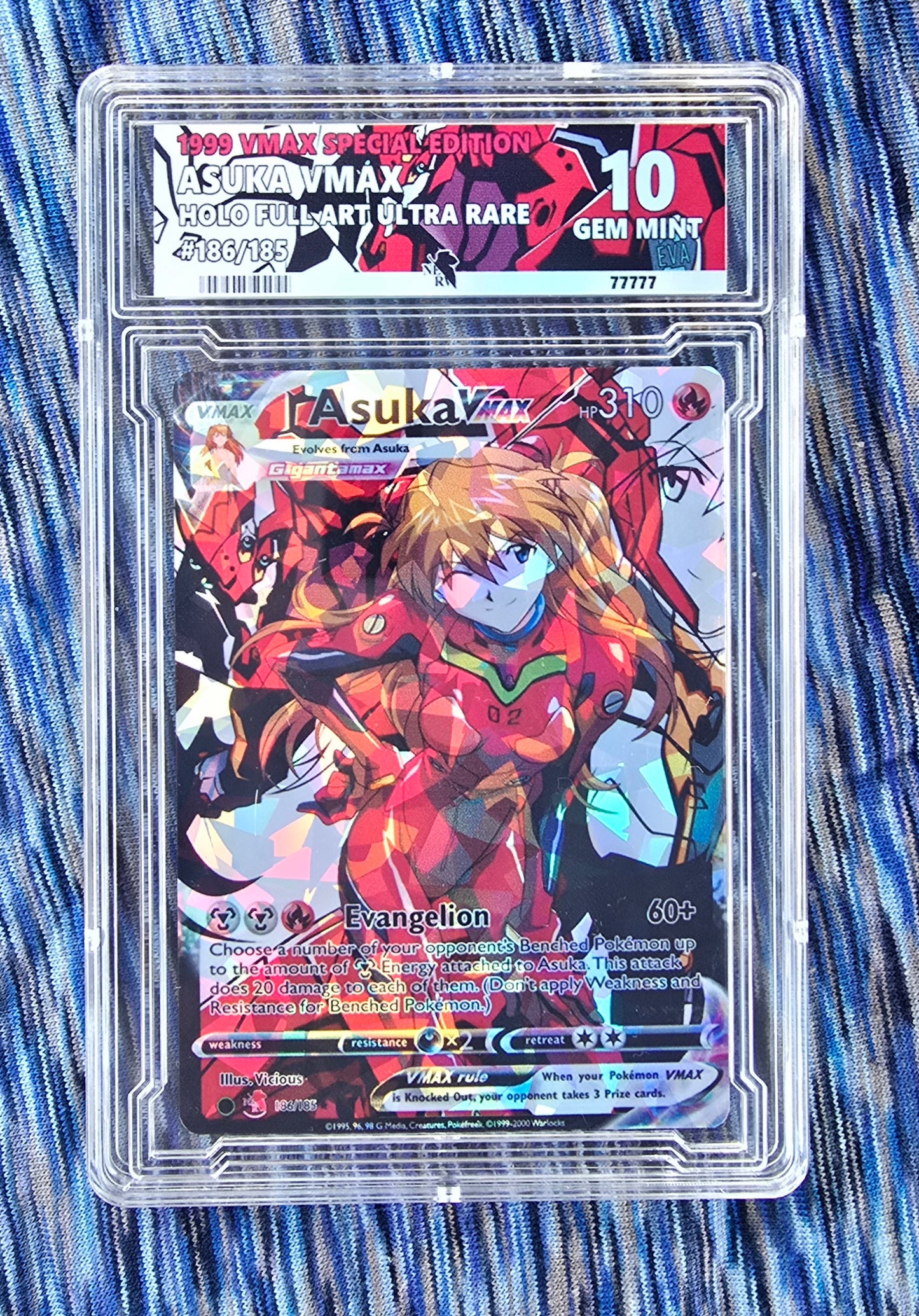 Asuka Langley Pokemon Card w/ Custom Slab