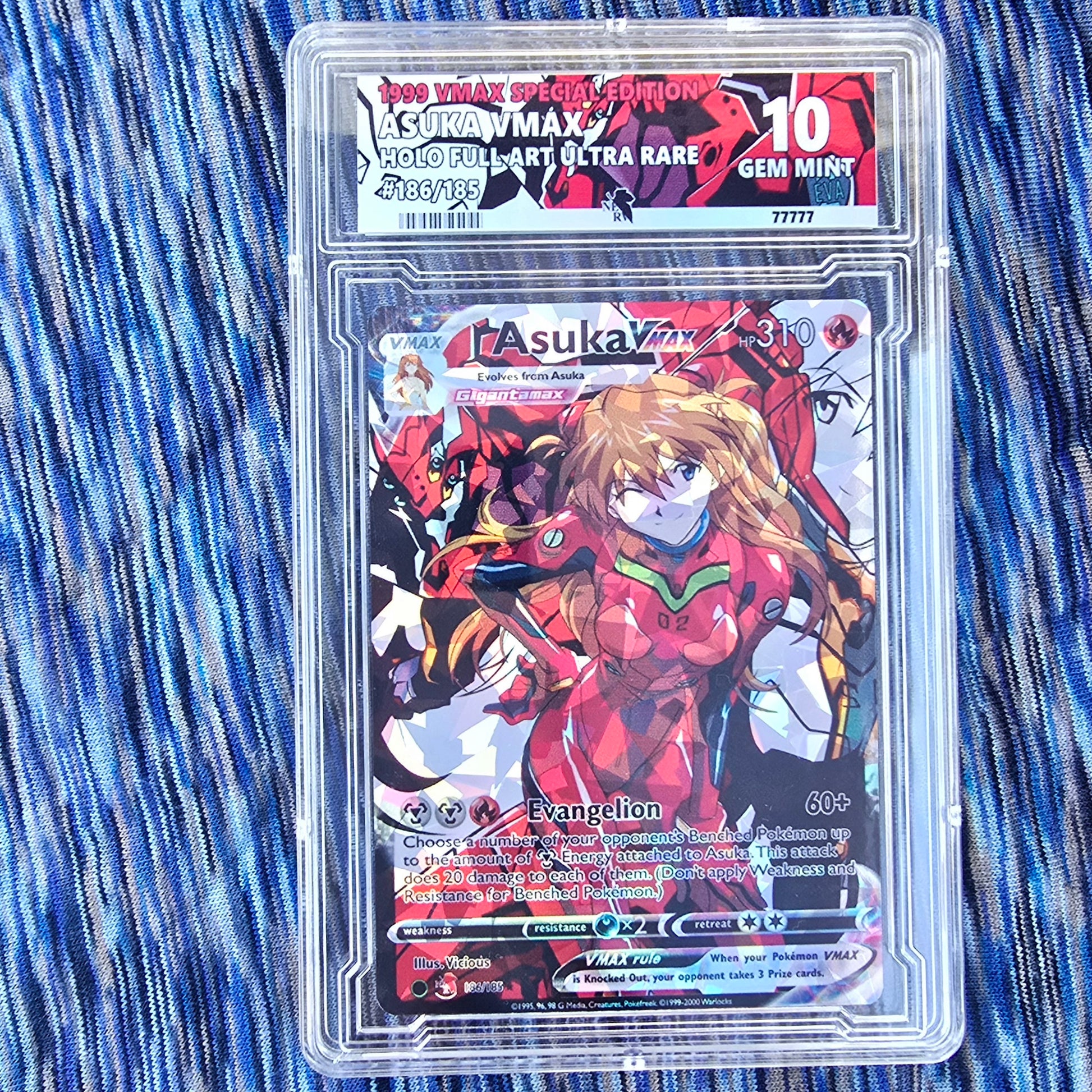 Asuka Langley Pokemon Card w/ Custom Slab