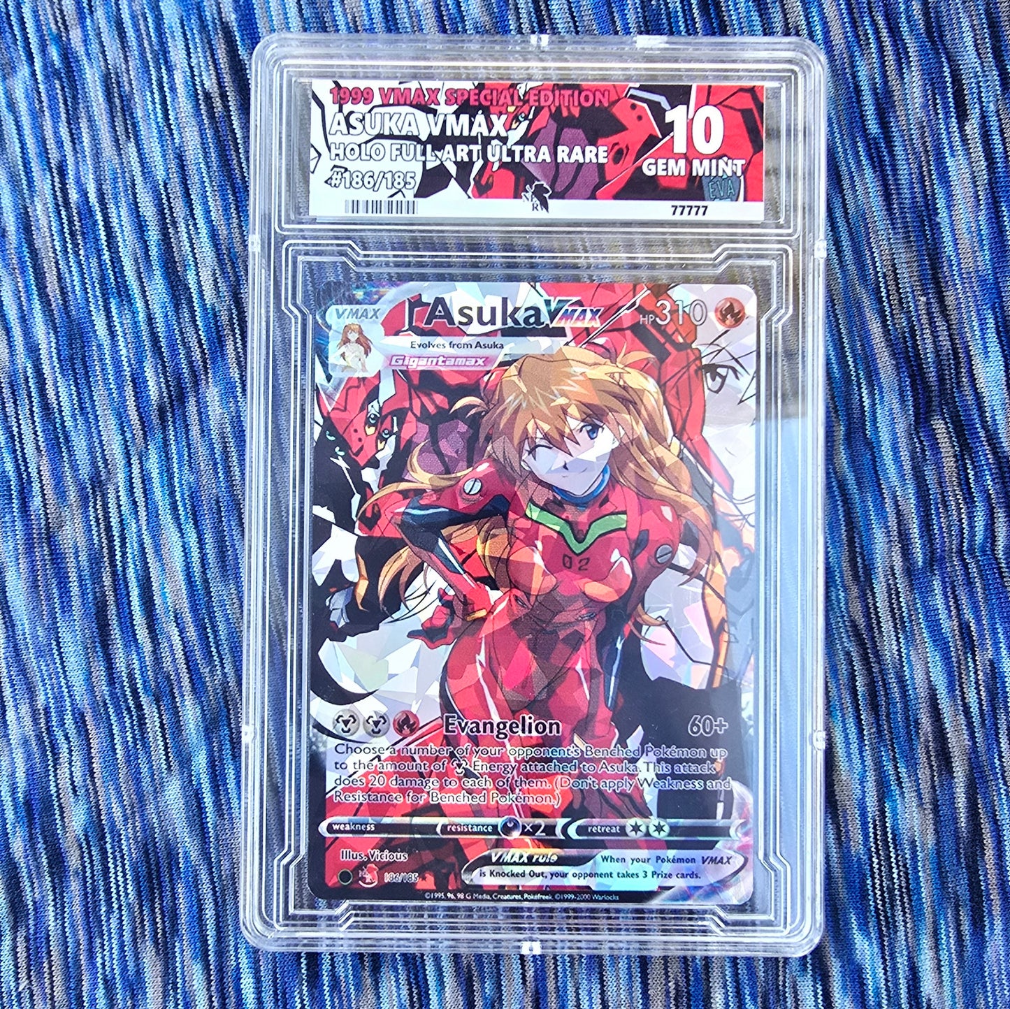 Asuka Langley Pokemon Card w/ Custom Slab