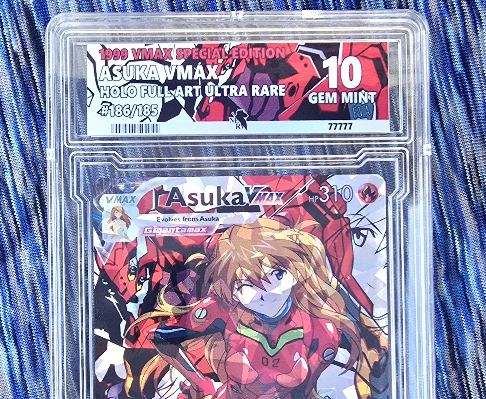 Asuka Langley Pokemon Card w/ Custom Slab