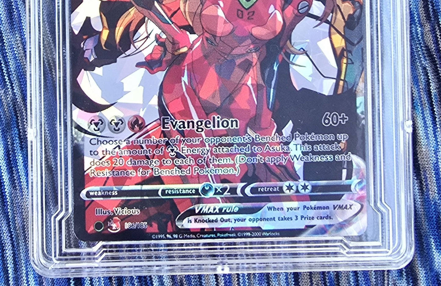 Asuka Langley Pokemon Card w/ Custom Slab