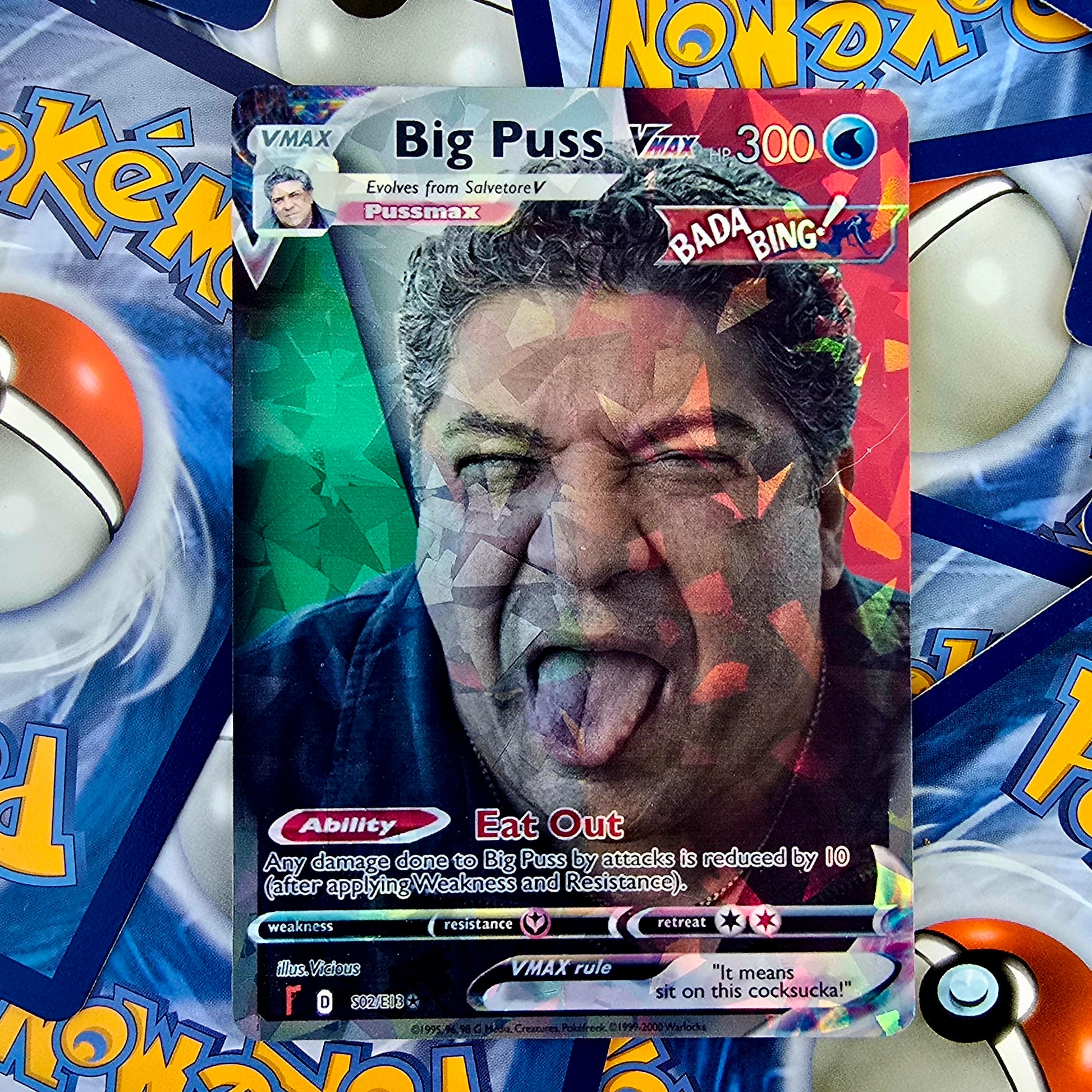 Salvatore "Big Puss" Pokemon Card alt version
