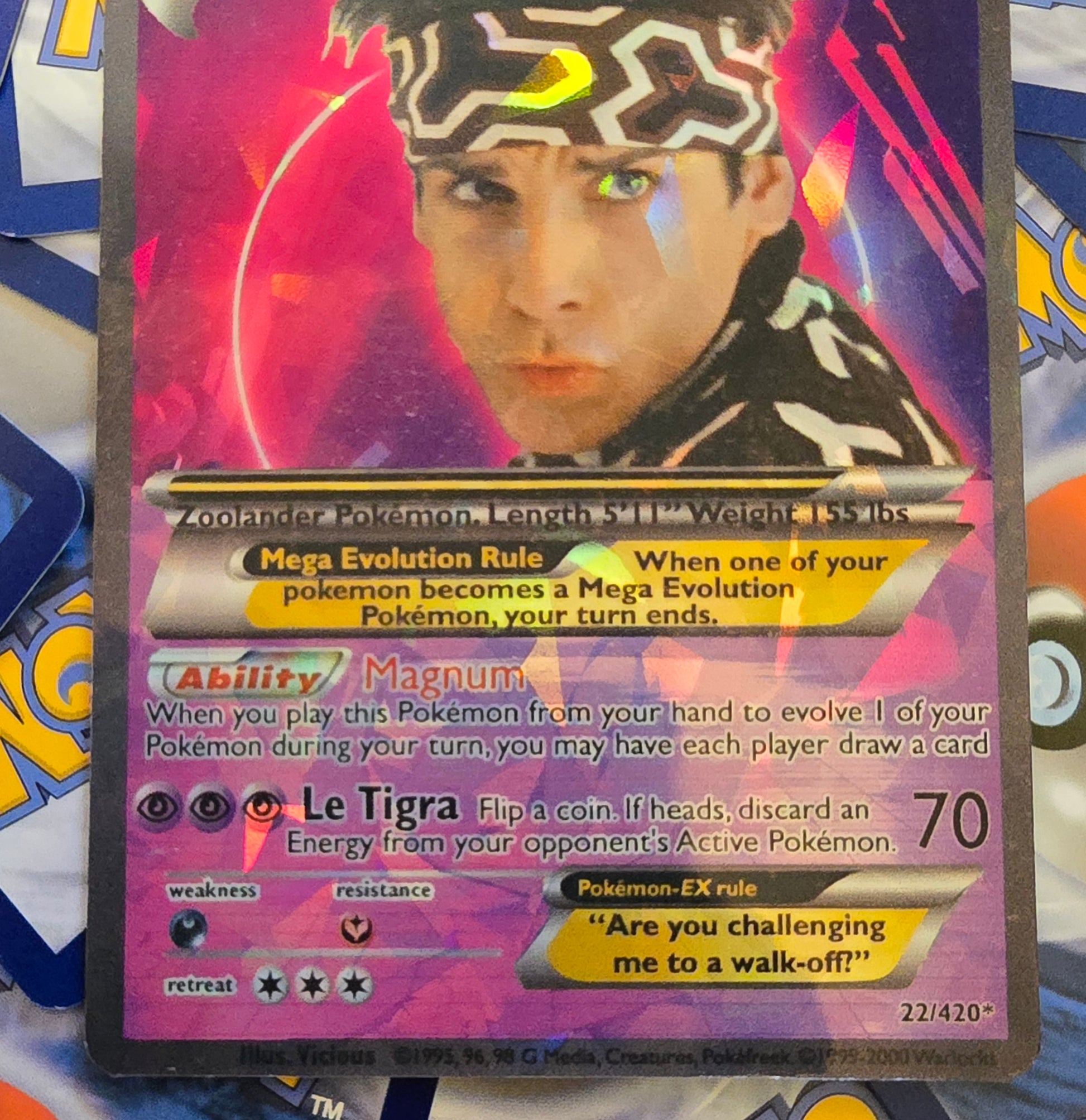 Blue Steel Zoolander Pokémon Card