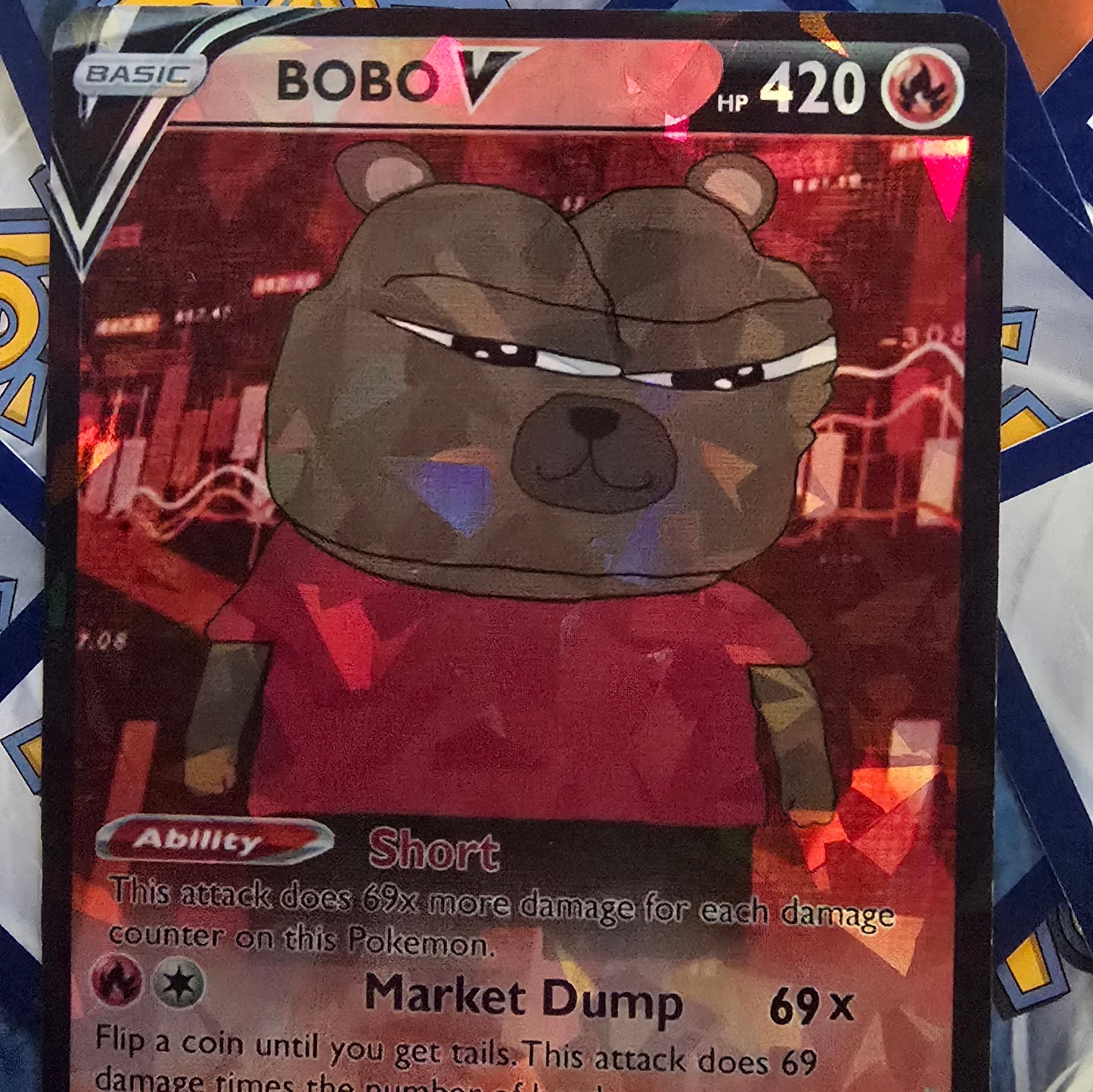 BOBO The Bear Meme Pokemon Card