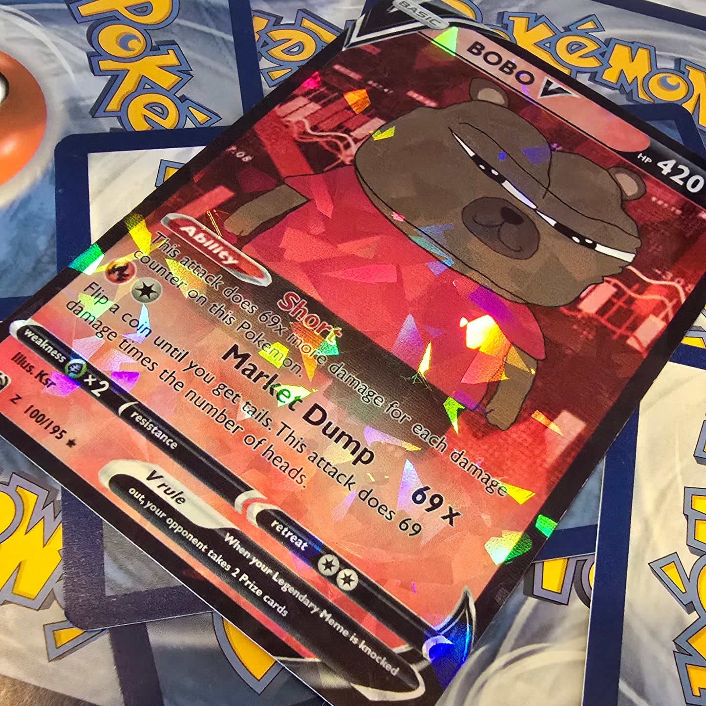BOBO The Bear Meme Pokemon Card